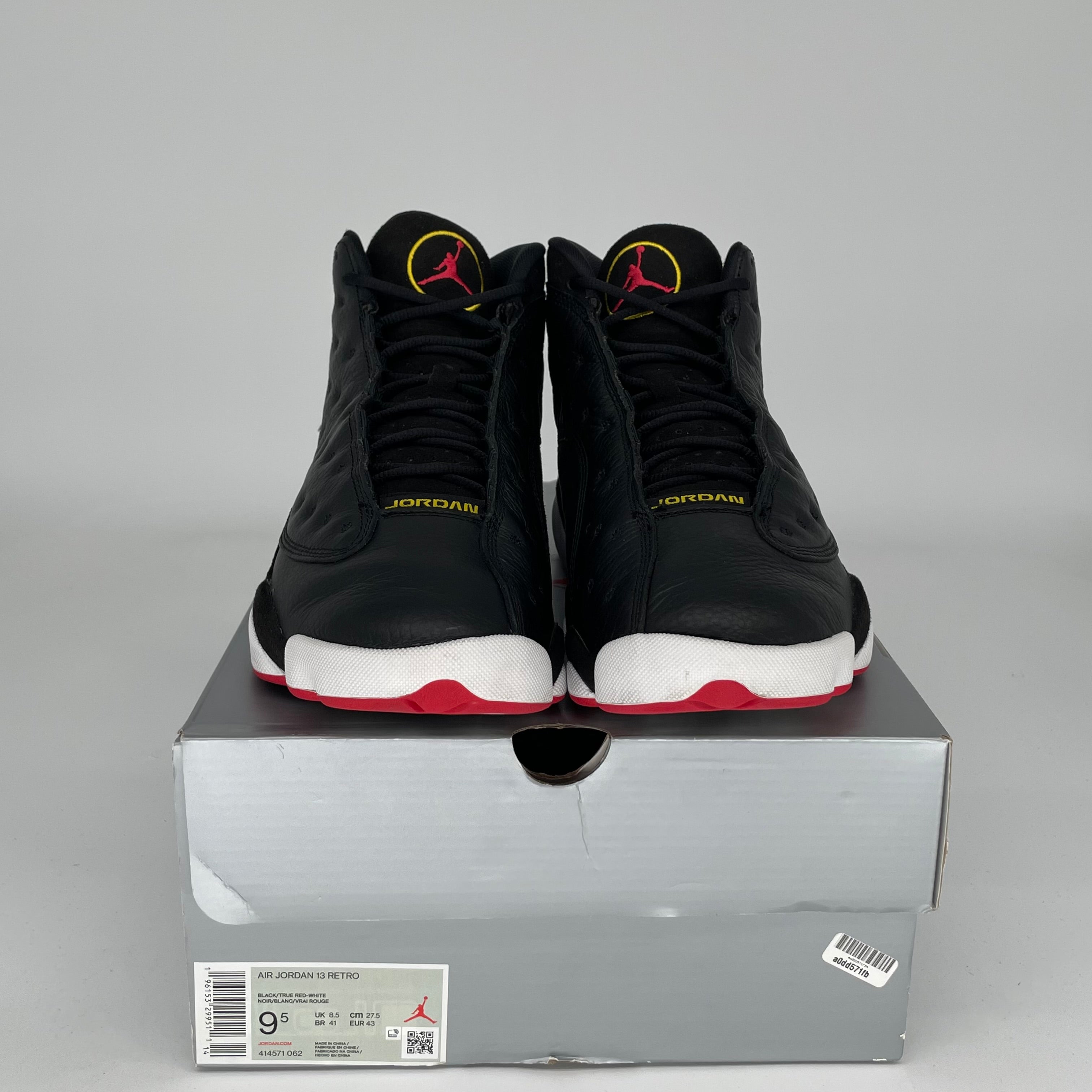 AIR JORDAN 13 PLAYOFFS Retro Basketball Shoes Men's Size 9.5 - Black/White (414571-062) | Authentic Sneakers for Sports, Casual Wear & Collectors