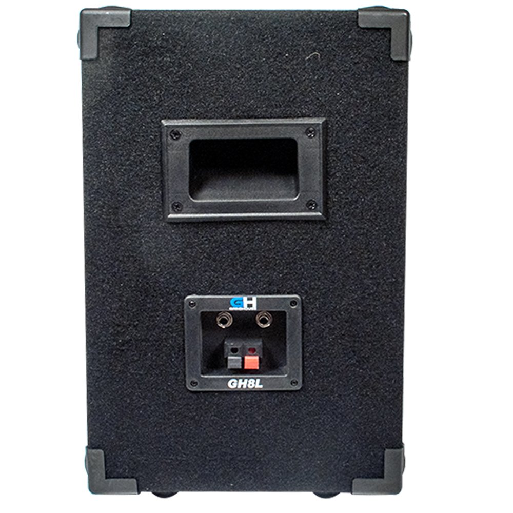 Grindhouse GH8L 8-Inch 2-Way Passive PA/DJ Loudspeaker Pair - 500W Full Range Live Sound Speakers for Bands, DJs, and Events