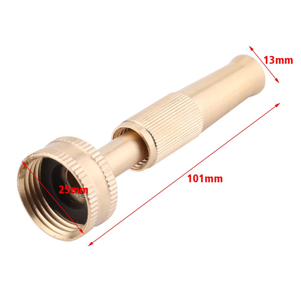 Heavy Duty Brass Garden Hose Spray Nozzle - Adjustable High Pressure Water Spray Gun for Yard, Lawn, and Car Washing | Perfect for Gardening, Cleaning, and Outdoor Watering Tasks
