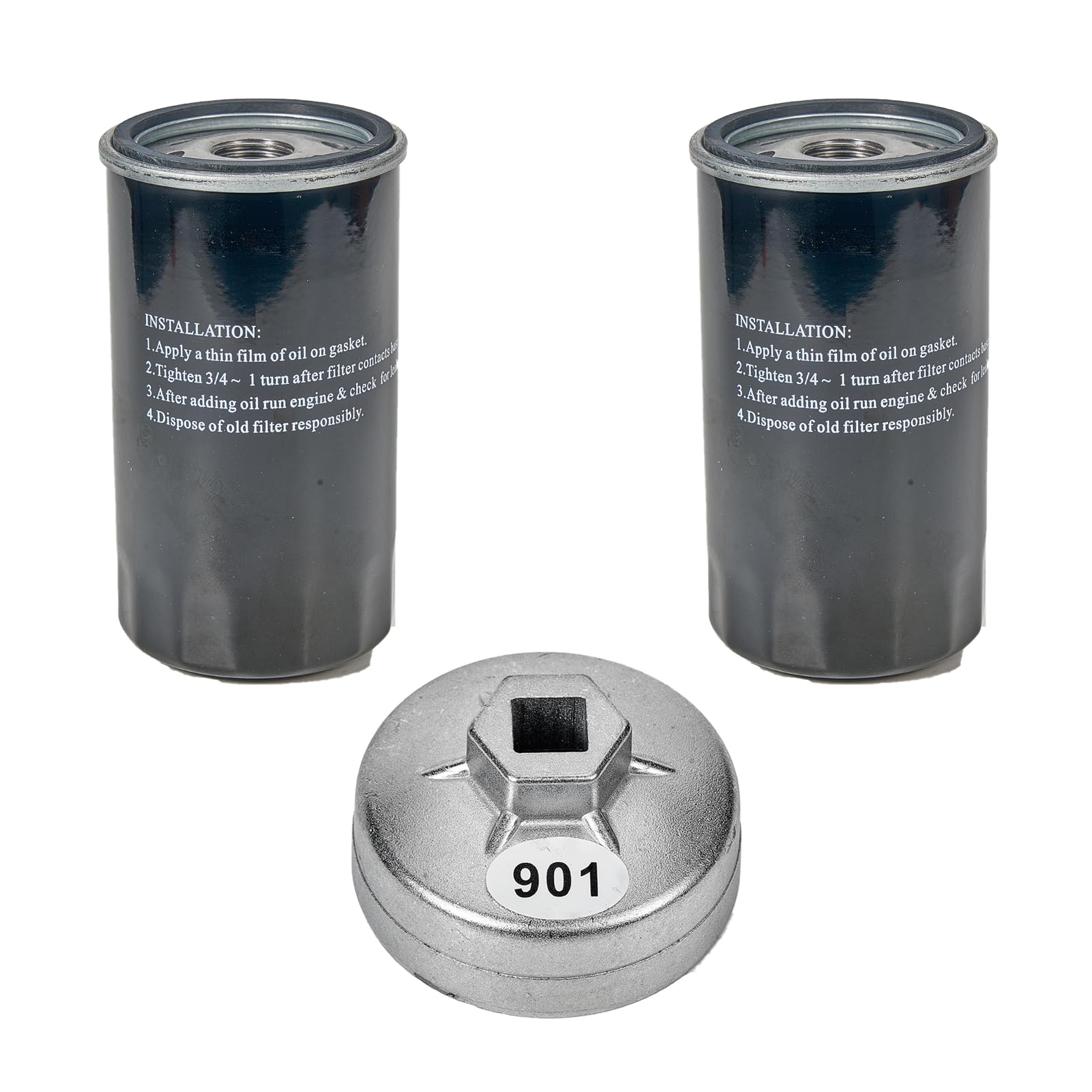 2-Pack 122-0836 Oil Filter & 420-0577 Oil Filter Wrench Kit - Compatible with RV QG 5500/7000 Series HGJAA HGJAB HGJAC - Replaces 01220836 B7238 PH2875 PH10027 - Perfect for RV Maintenance and Engine Oil Changes