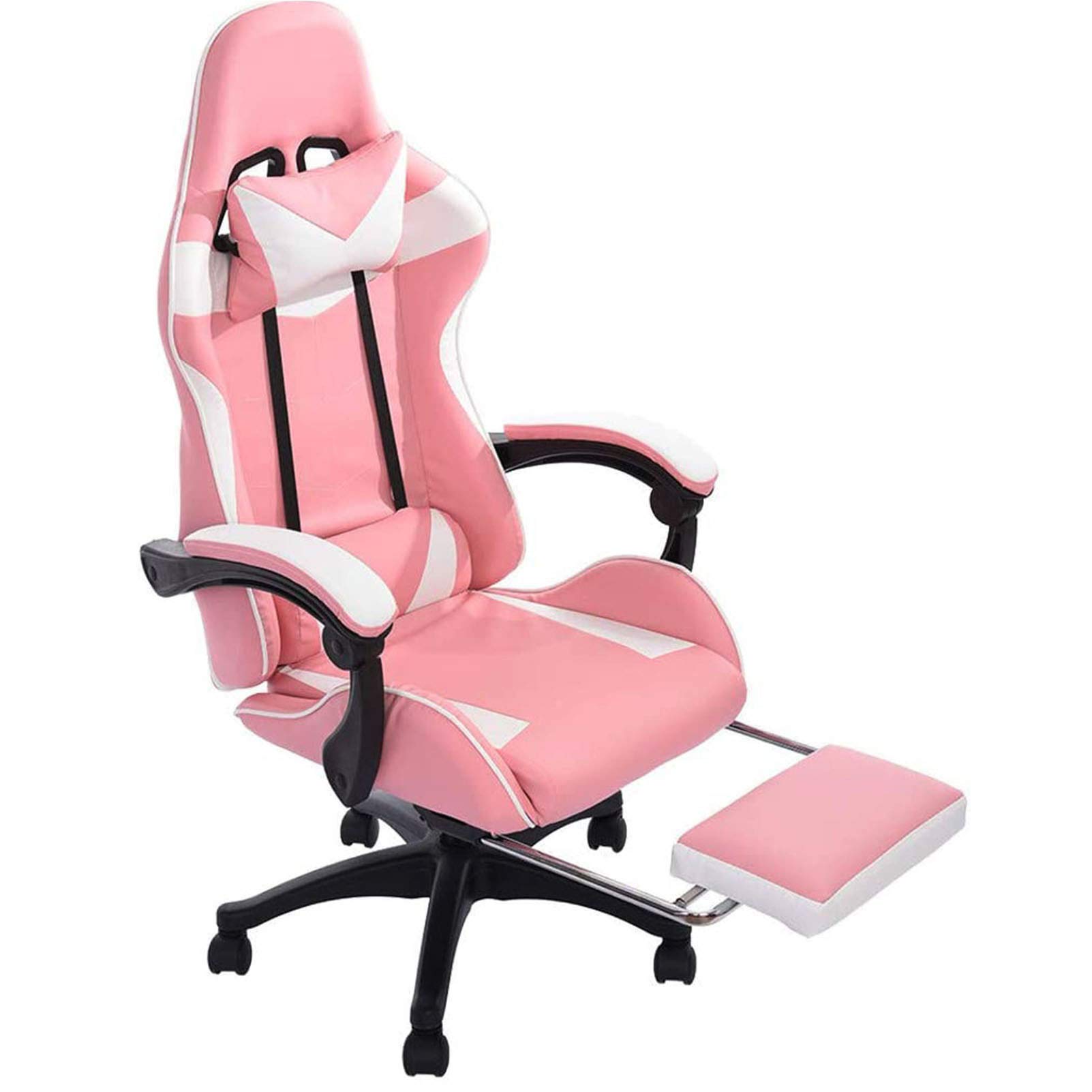 Premium Ergonomic Gaming Chair - Adjustable Racing Office Chair with Lumbar Support & 4D Armrests for PC Gamers, Esports & Home Office - PU Leather Swivel Task Chair with Headrest - Perfect for Long Gaming Sessions & Remote Work