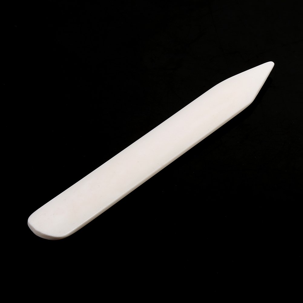 Germerse 6-inch Real Bone Leather Craft Tool - Bone Folder for DIY Leatherworking, Bookbinding & Paper Crafts | Perfect for Leather Stamping, Creasing & Smoothing