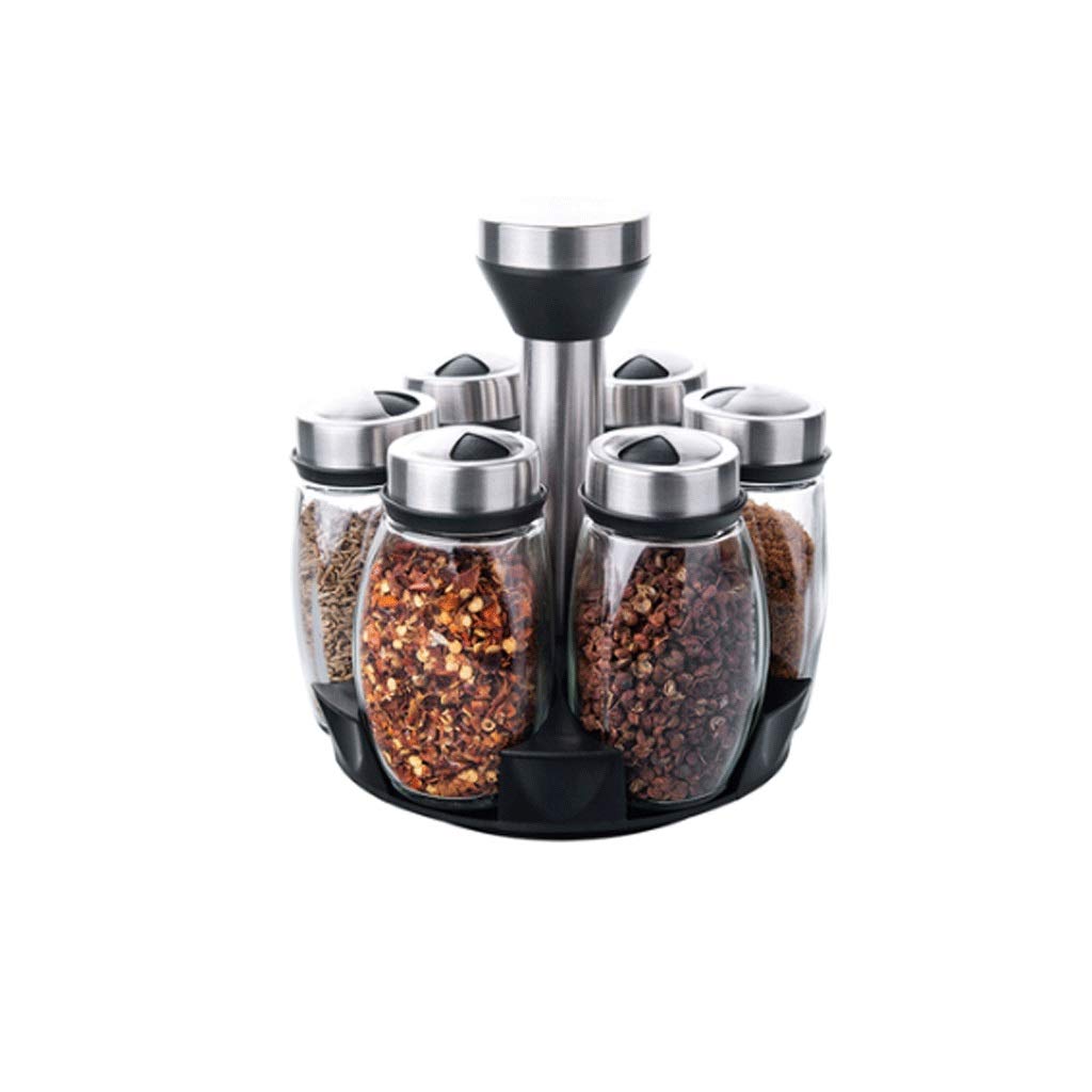 Premium Glass Salt & Pepper Grinder Set with Adjustable Coarseness - SPNEC Condiment Bottles & Spice Shakers with Bonus Stand - Perfect for Kitchen, Dining Table & BBQ Seasoning