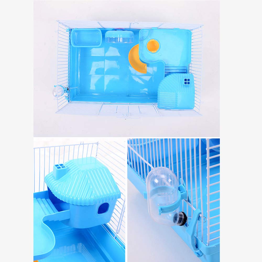 Large Hamster Cage - Spacious Villa Habitat for Golden Hamsters, Dwarf Hamsters & Squirrels | 47-Inch Multi-Level Cage with Flying Saucer & Accessories | Perfect for Breeding, Play & Exercise (White)