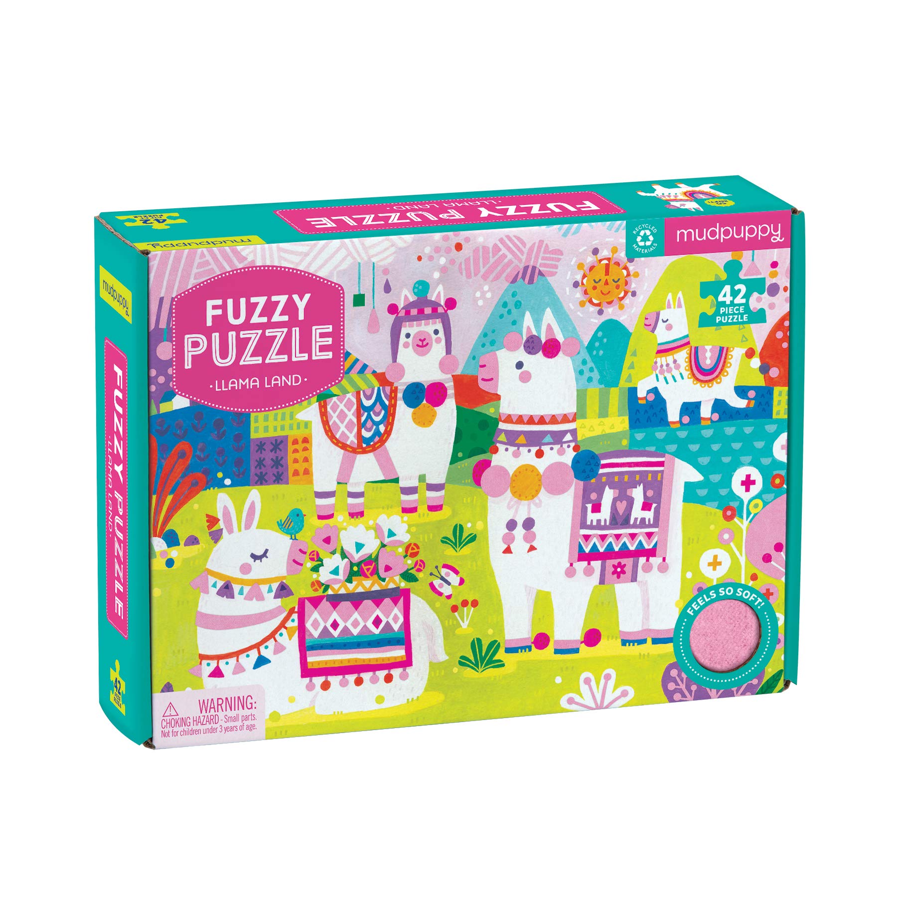 Mudpuppy Llama Land Fuzzy Puzzle - 42 Chunky Pieces, 15