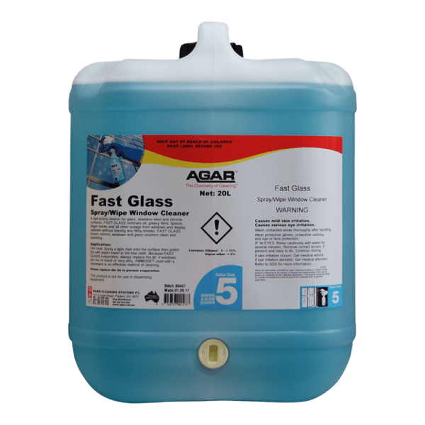 Fast-Acting Agar Glass Cleaner for Windows, Mirrors & Glass Surfaces - Streak-Free Shine for Home, Office & Car Use