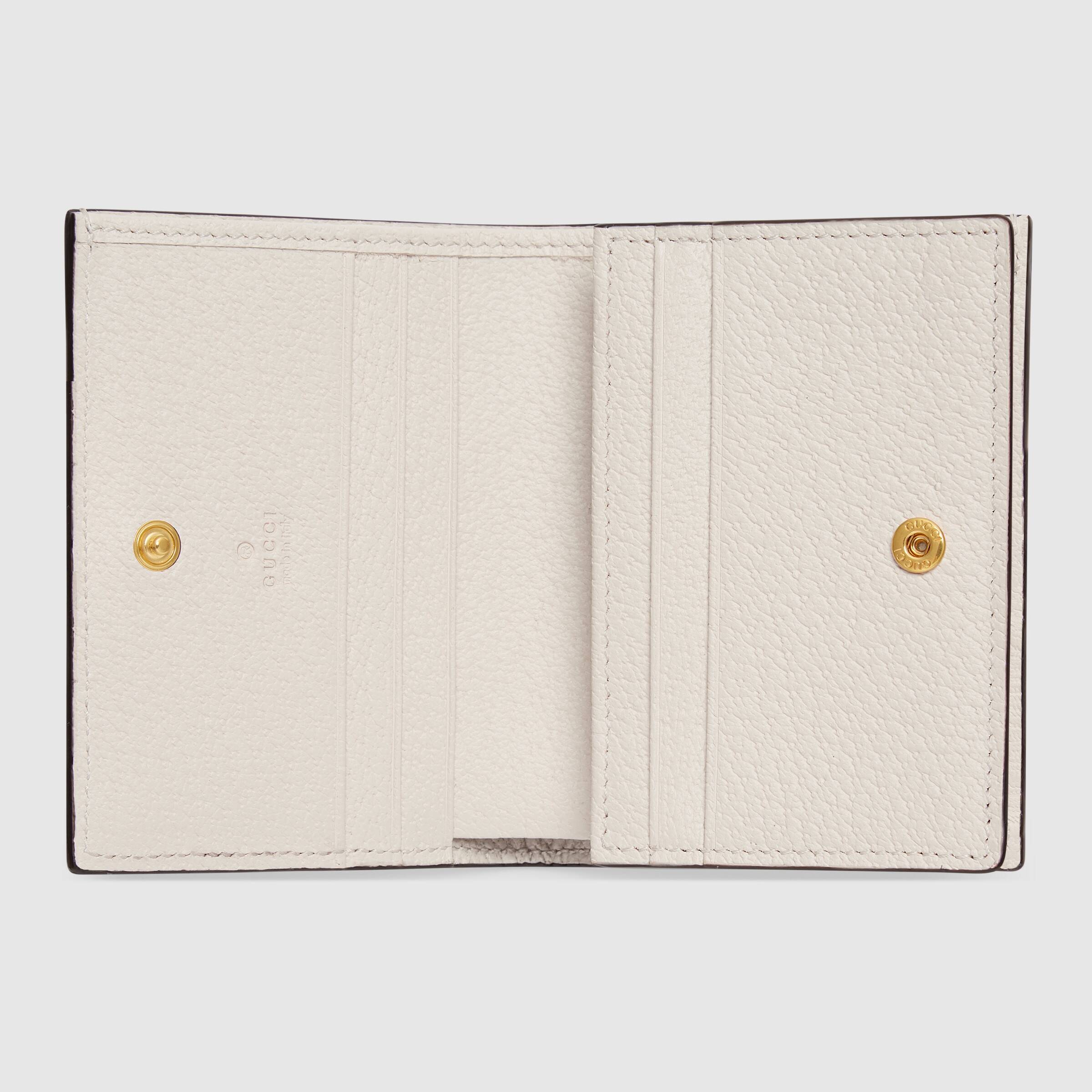 Gucci Ophidia Leather Card Holder Wallet for Women - Slim RFID Blocking Credit Card Case with Zip Pocket - Perfect for Everyday Use, Travel & Gift Giving