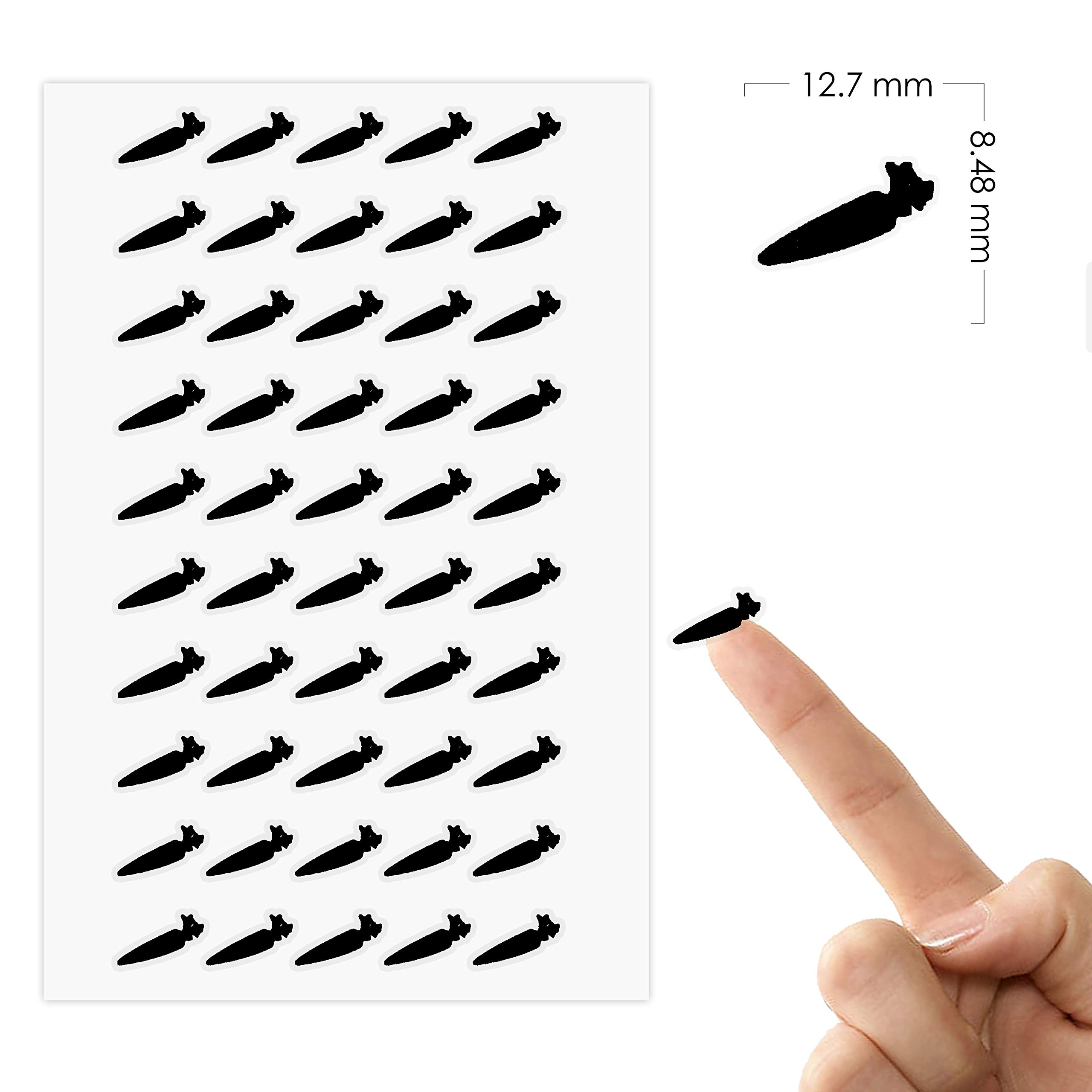 ARK Creation 50 Wedding Meal Stickers for Place Cards - Elegant Menu Choice Labels for Wedding Seating - Perfect for Buffet, Plated Dinners & RSVP Cards (Black, Carrot)