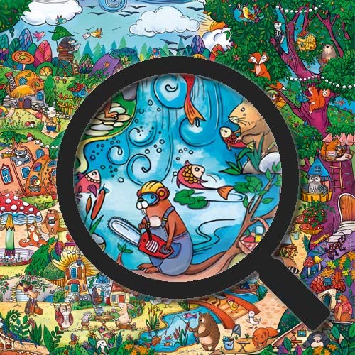 Heye 1500-Piece Triangular Jigsaw Puzzle - Wonderwoods Forest Landscape | Challenging Adult Puzzle for Home Decor & Relaxation