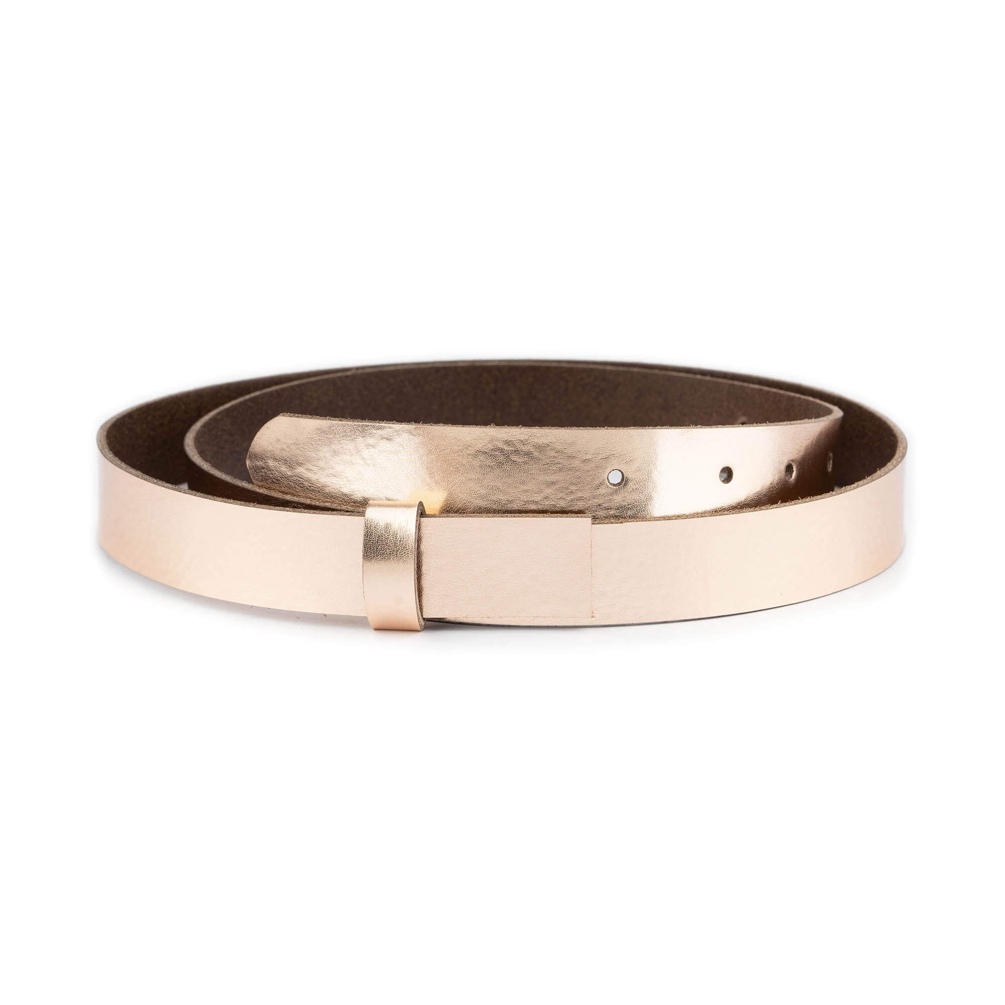 Rose Gold Leather Belt Strap Replacement for Dunhill Buckles - 2.5 cm Width - Perfect for Formal Attire & Business Wear