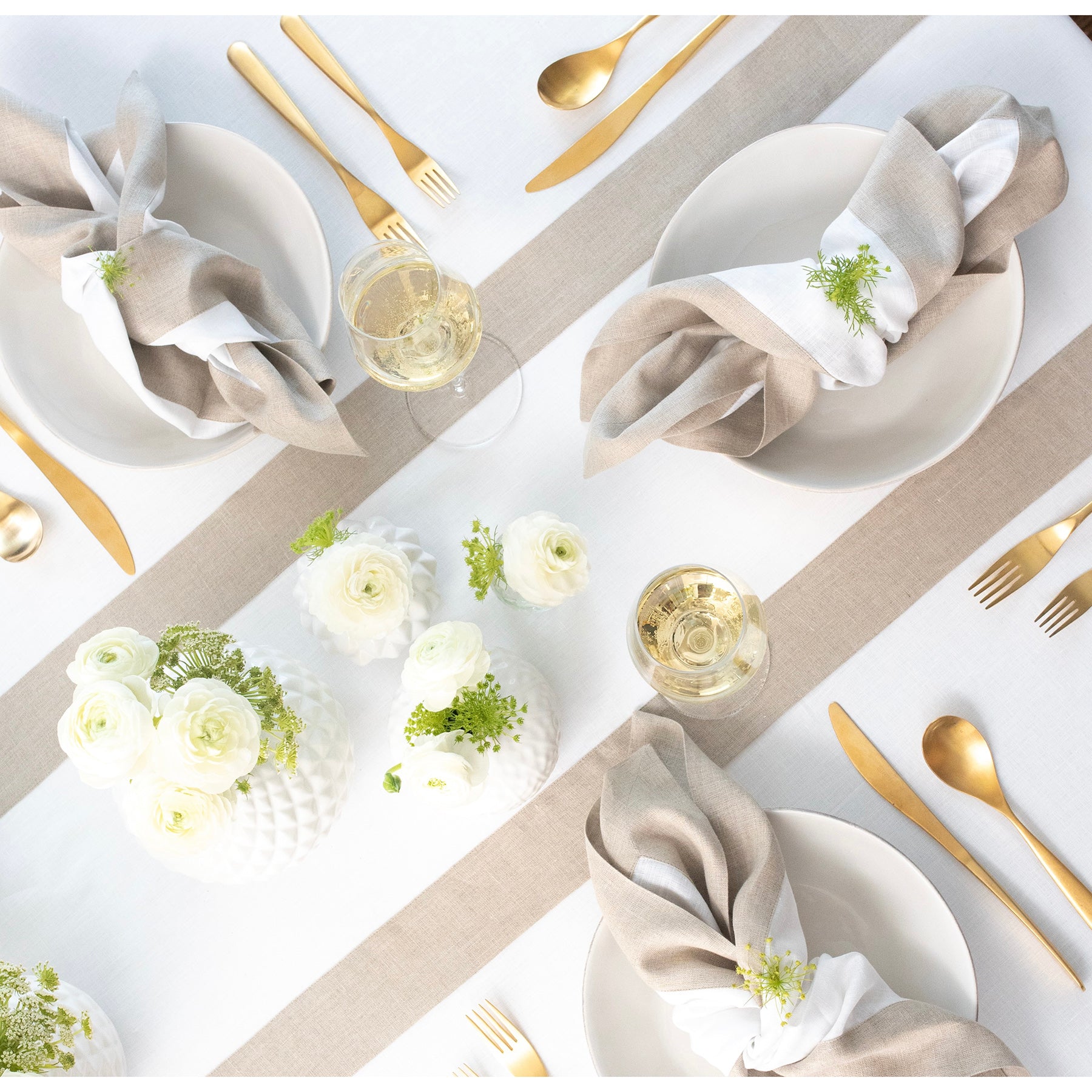 Elegant Contempo Table Runner - Premium Cotton Linen Blend for Dining Room Decor, Wedding, and Holiday Table Settings