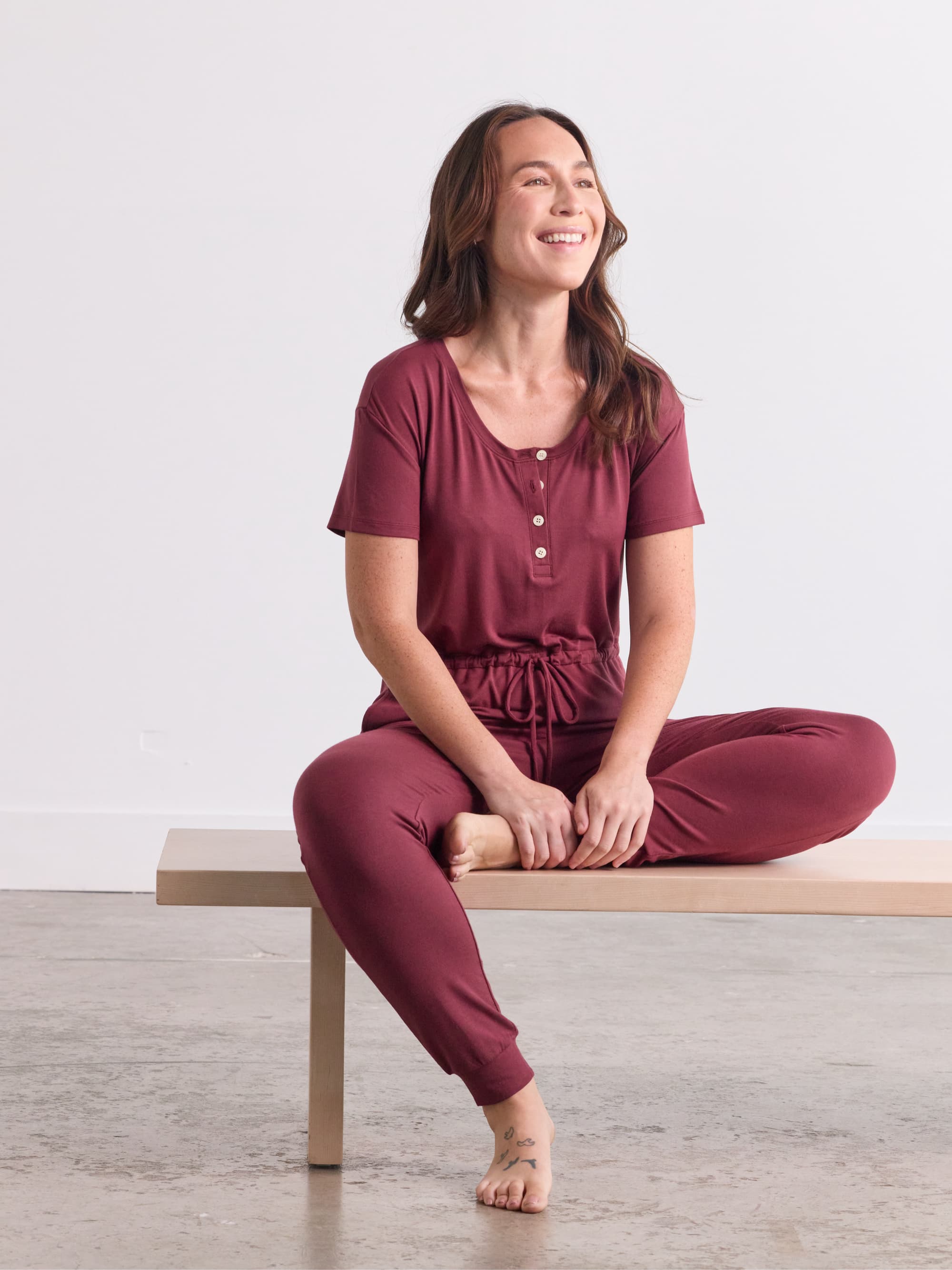 Women's Modal Short Sleeve Jumpsuit - Soft & Breathable Romper for Summer - Perfect for Beach, Vacation & Casual Outings