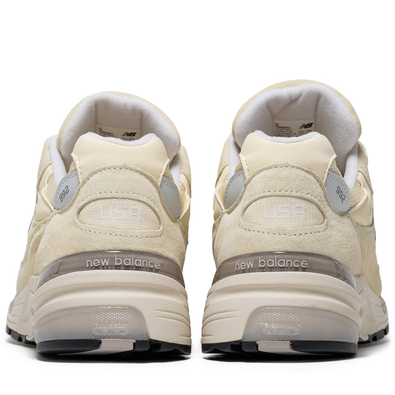 New Balance 992 Men's Running Shoes - Made in USA, Calcium/Raw Almond Color - Perfect for Jogging, Gym & Casual Wear
