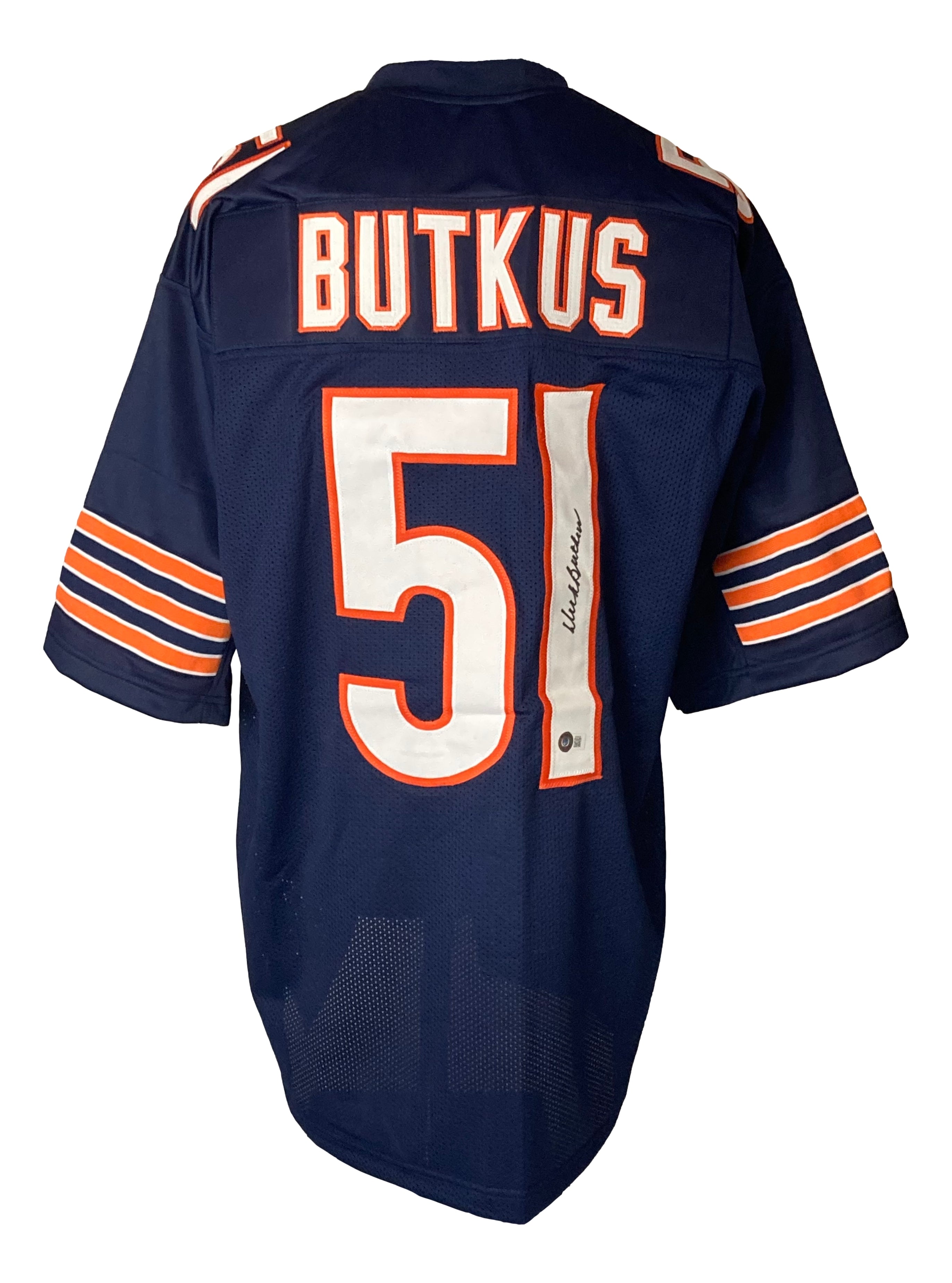 Dick Butkus Chicago Bears Signed Blue Football Jersey - Authentic NFL Collectible for Fans & Memorabilia Enthusiasts - Perfect for Display, Gifting, and Sports Collections