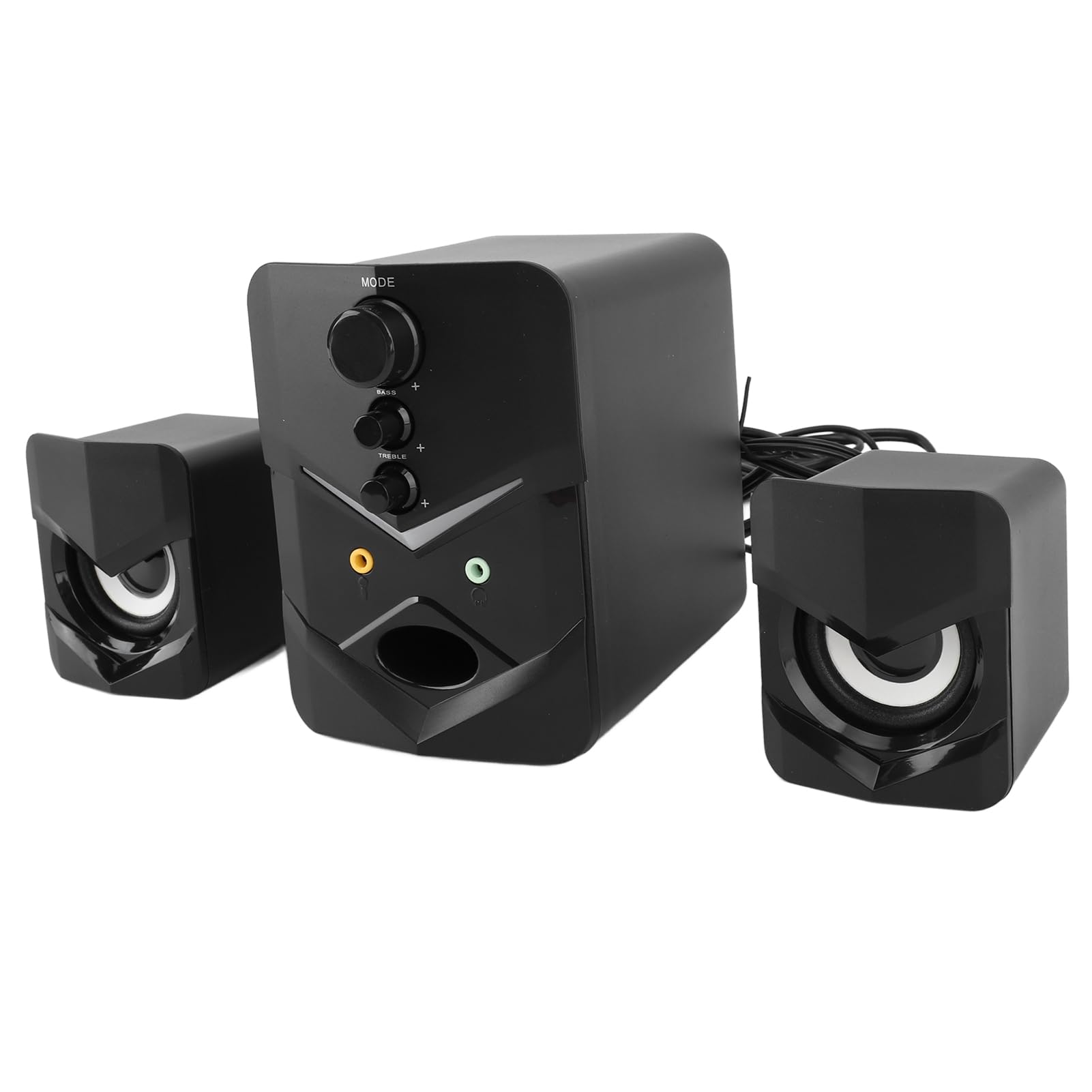 Premium Computer Speakers with Built-in Subwoofer - Wired USB Desktop Speakers, Active Sound Design for PC/Laptop - Perfect for Home Office, Gaming & Music Listening