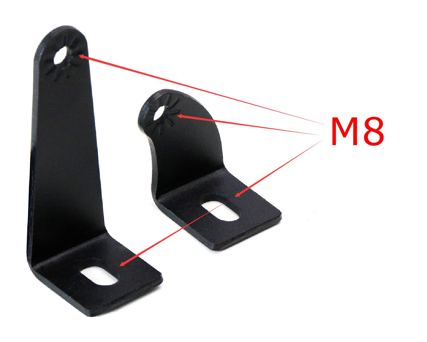 2 Pack Universal Side Mounting Brackets for Straight or Curved LED Light Bars - Heavy Duty Off-Road Vehicle Accessories for Trucks, Jeeps & ATVs