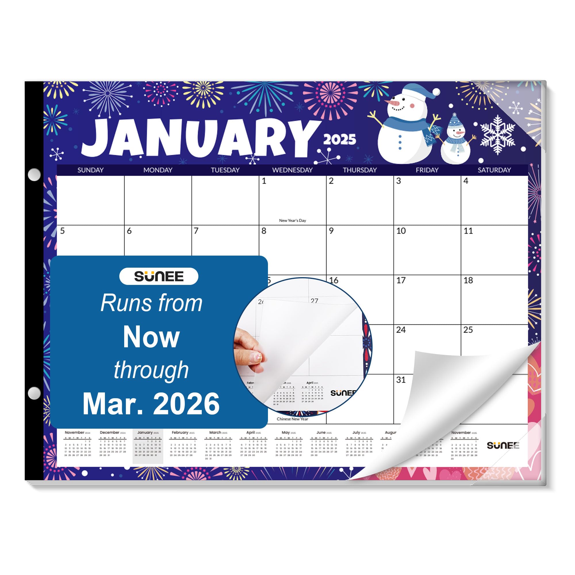 **SUNEE 2025-2026 Extra Large Desk Calendar | 22x17 Inches | 18-Month Monthly Planner (Now to March 2026) | Perfect for Teachers, Students & Families | Home, Office & School Organization**    *(Use Case: Stay organized with this spacious desktop calendar—ideal for tracking schedules, assignments, holidays, and family events at home, work, or in the classroom.)*