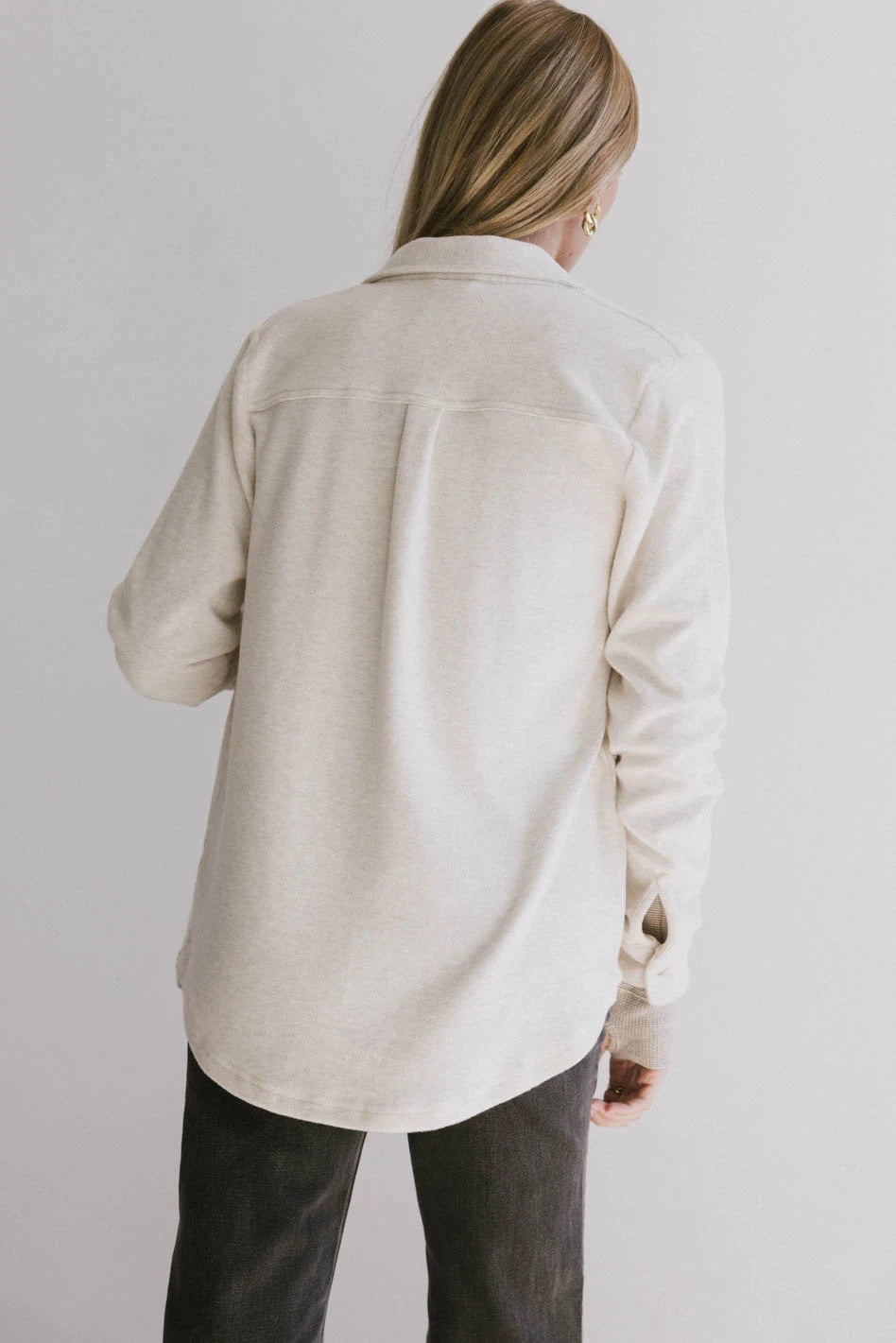 Mada Fleece Button Up Shirt for Men & Women | Soft & Warm Oatmeal Color | Cozy Winter Outfit for Casual Wear & Outdoor Activities