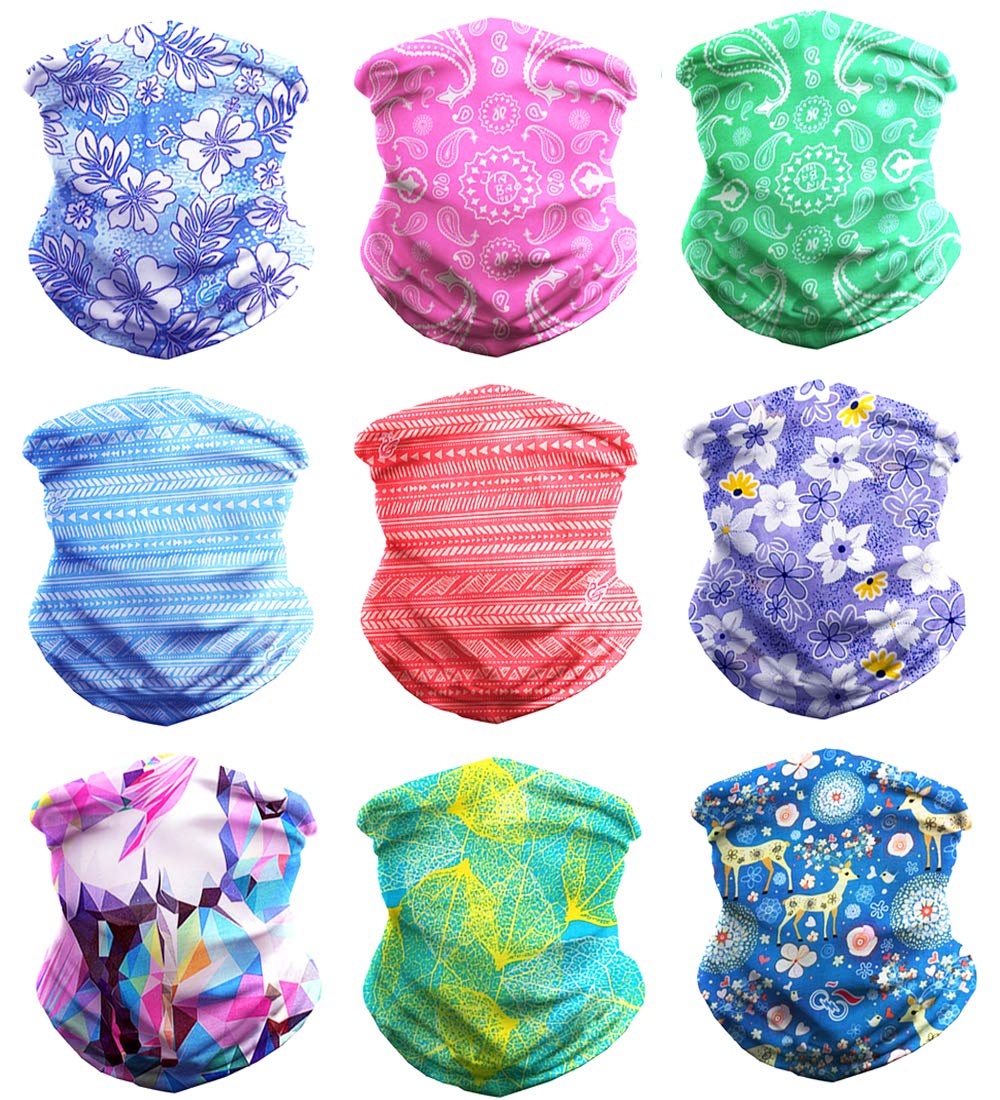 Breathable Headband Bandana Neck Gaiter - Multi-Purpose Head Wrap Scarf & Neck Warmer for Sports, Running, Cycling, Hiking & Outdoor Activities