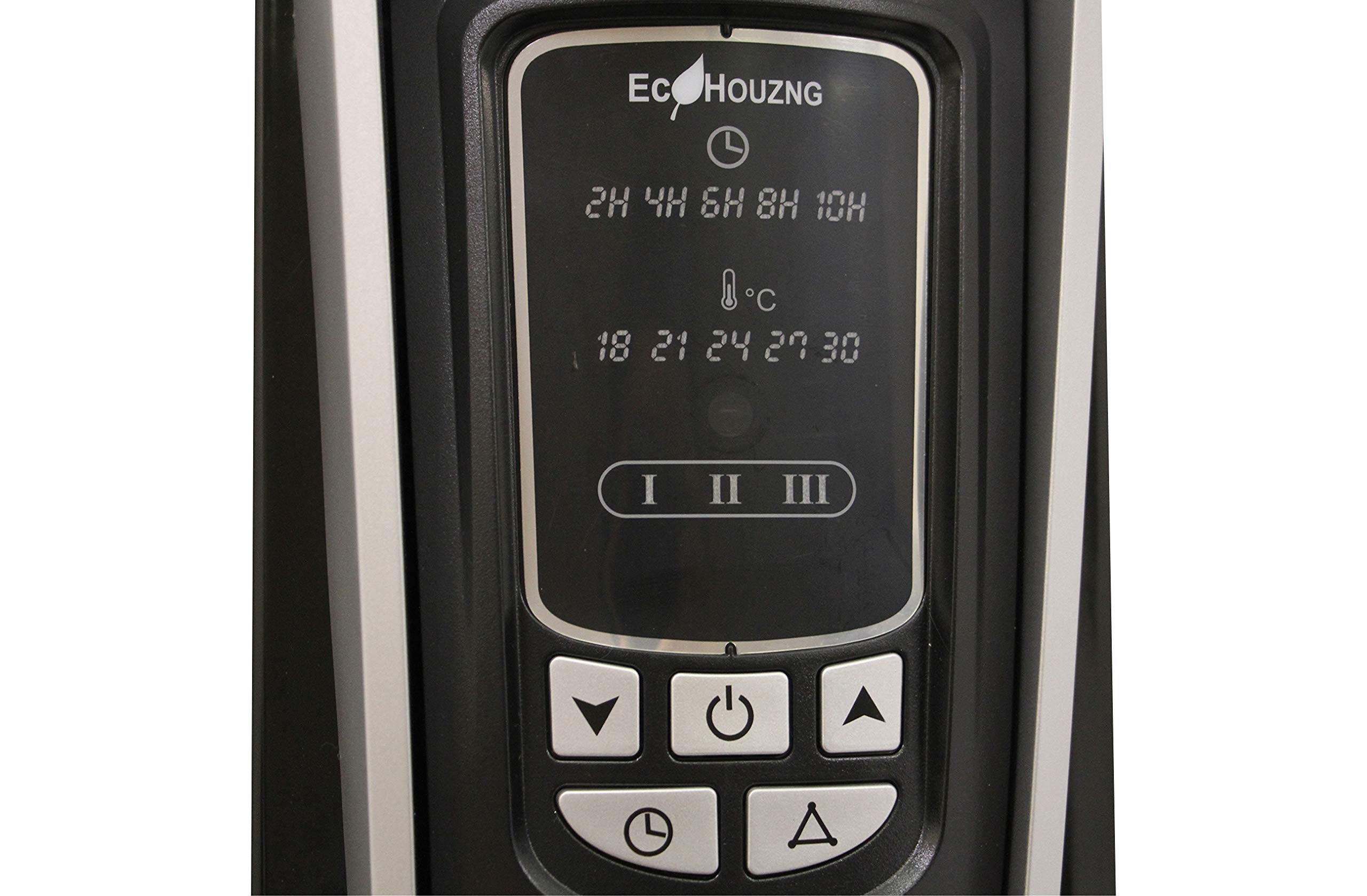 Ecohouzng ECH3015 Digital Oil Filled Space Heater - 1500W Energy Efficient Portable Heater with Adjustable Thermostat, Overheat Protection - Perfect for Bedroom, Office & Home Use