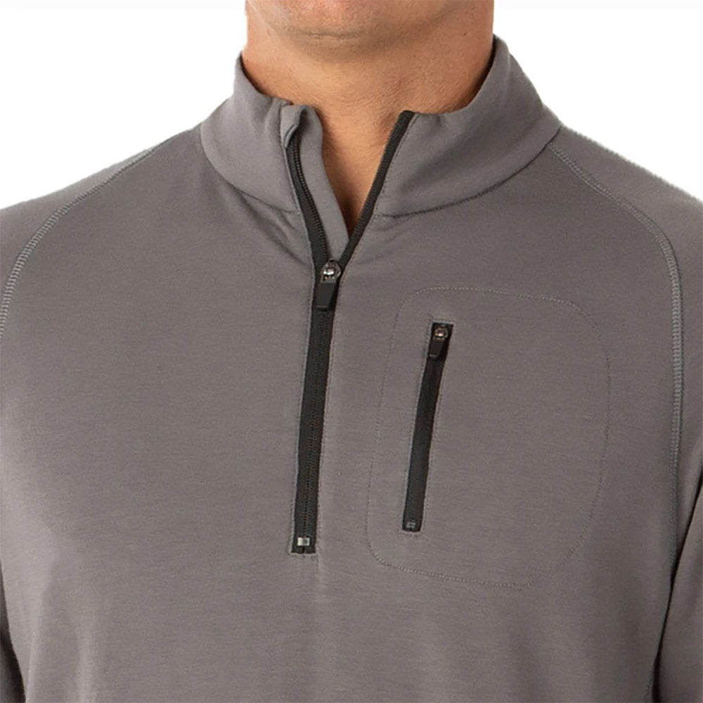 Free Fly Bamboo Fleece Men's 1/4 Zip Pullover - Eco-Friendly Soft Lightweight Quarter-Zip Sweatshirt for Hiking, Camping & Outdoor Activities