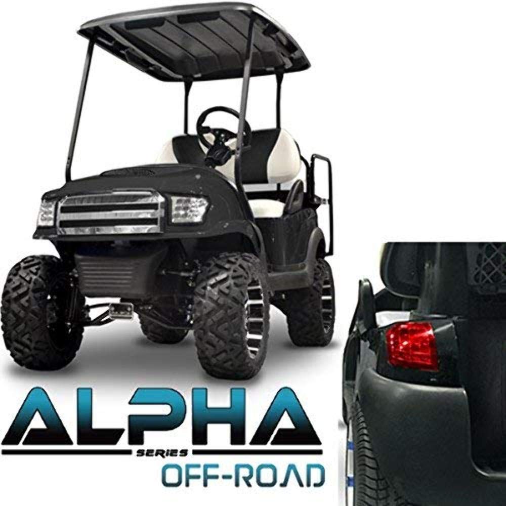 MADJAX Alpha Body Kit for Club Car Precedent, Tempo & Onward Golf Carts - Off-Road Style Black Body Kit with Ultimate Plus LED Light Kit | Golf Cart Accessories for Off-Roading, Camping & Resort Transportation
