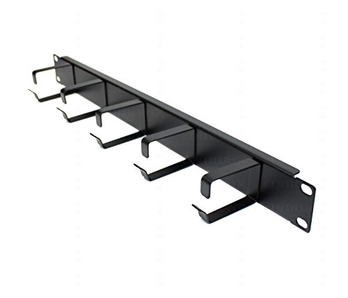 6U 300mm Black Wall Mount Network Server Rack Cabinet with Jumper Ring Tidy Bar - Perfect for Home Office, Data Center & Network Equipment Organization
