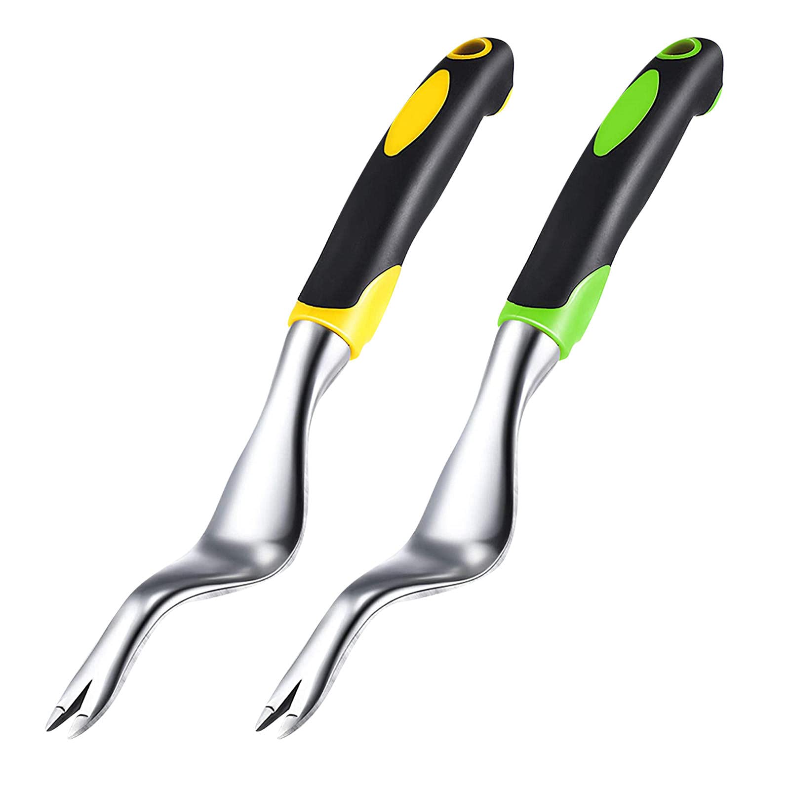 BAWAQAF Ergonomic Hand Weeder Tool - Stainless Steel Garden Weeder with Comfort Grip Handle for Weeding, Lawn Care, Farmland & Bonsai Transplanting - Perfect for Home Gardens, Landscaping and Professional Farming Use