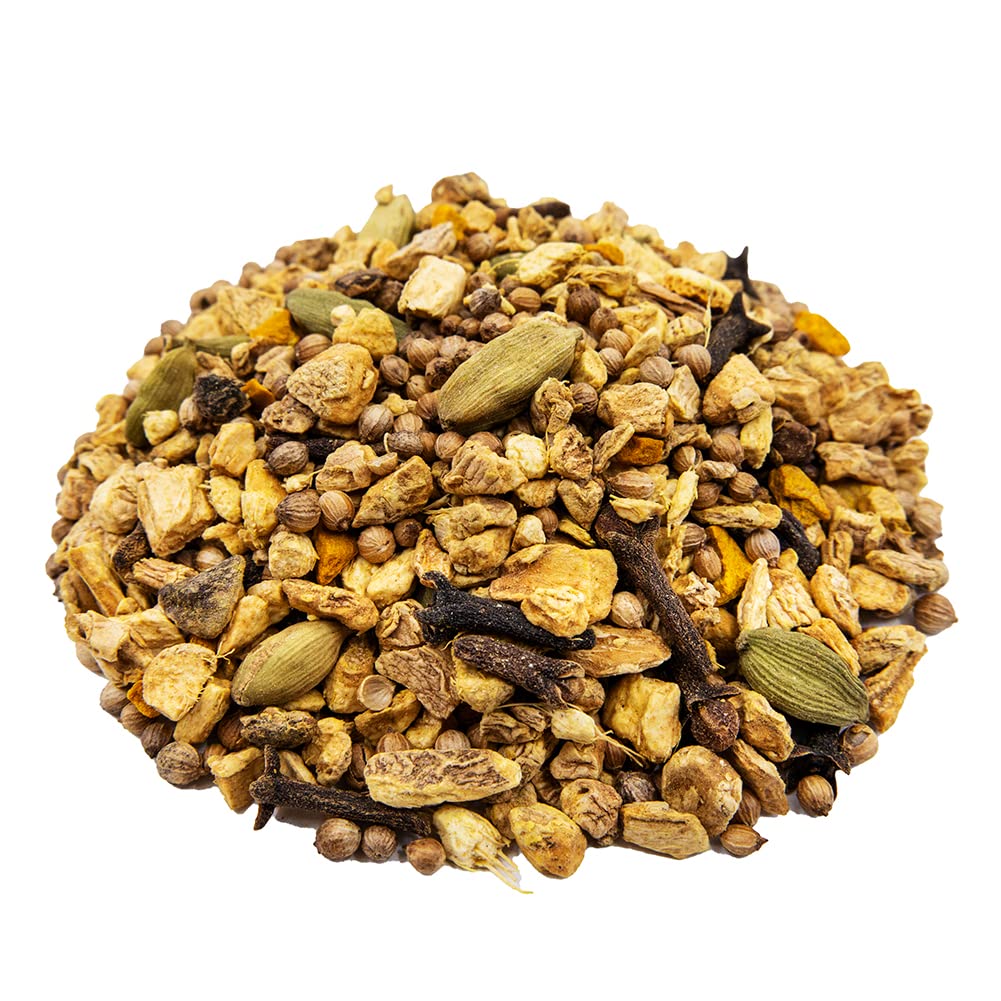 Whistling Kettle Herbal Tea - Caffeine Free Ginger Spice Tea for Energy & Vitality - 4oz (72 Servings) - Perfect for Relaxation, Morning Boost & Afternoon Pick-Me-Up