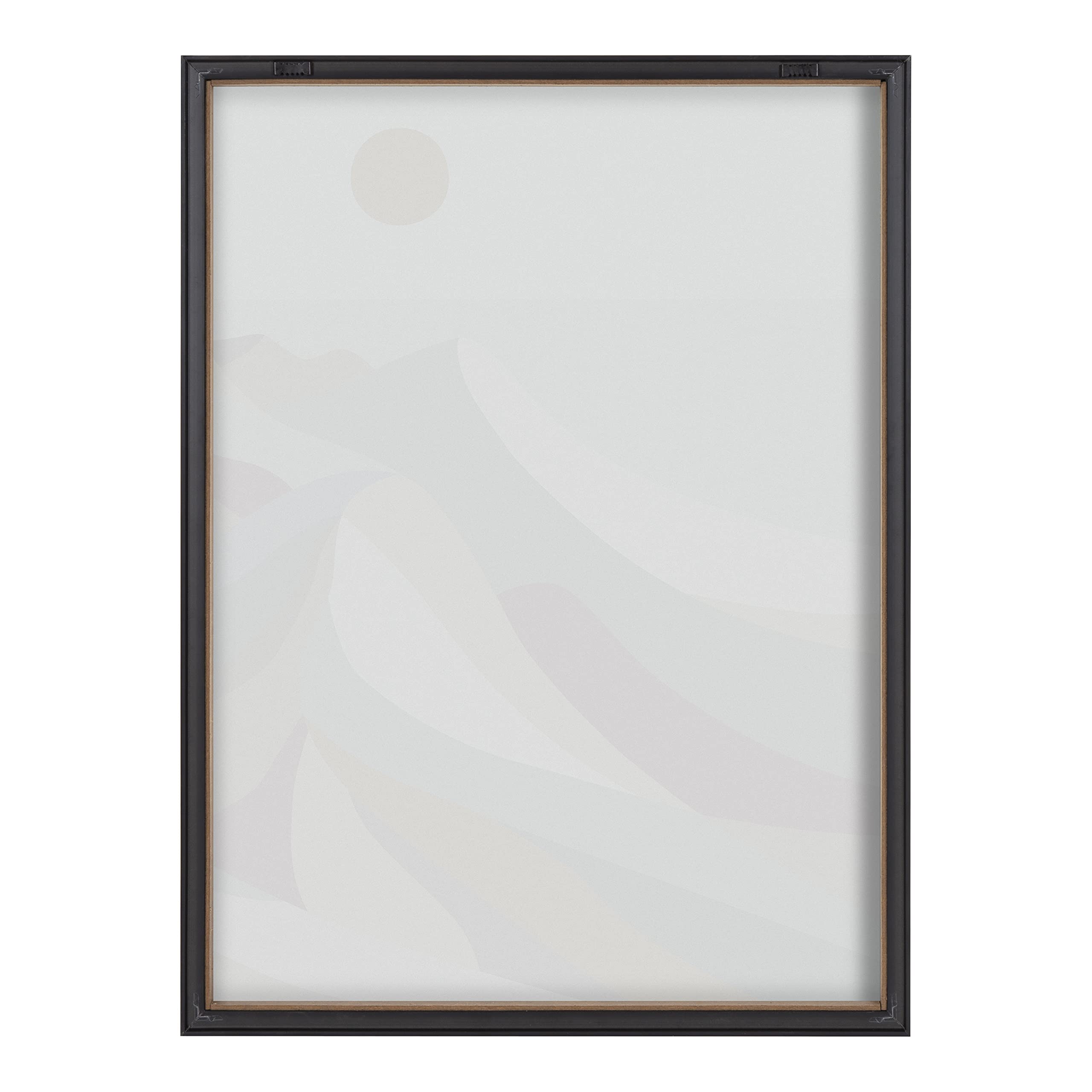 Kate & Laurel Blake MCM Mountains 1a Framed Wall Art Print - 18x24 Inches Gray Abstract Landscape Painting by Rachel Lee | Modern Home Decor for Living Room, Bedroom & Office