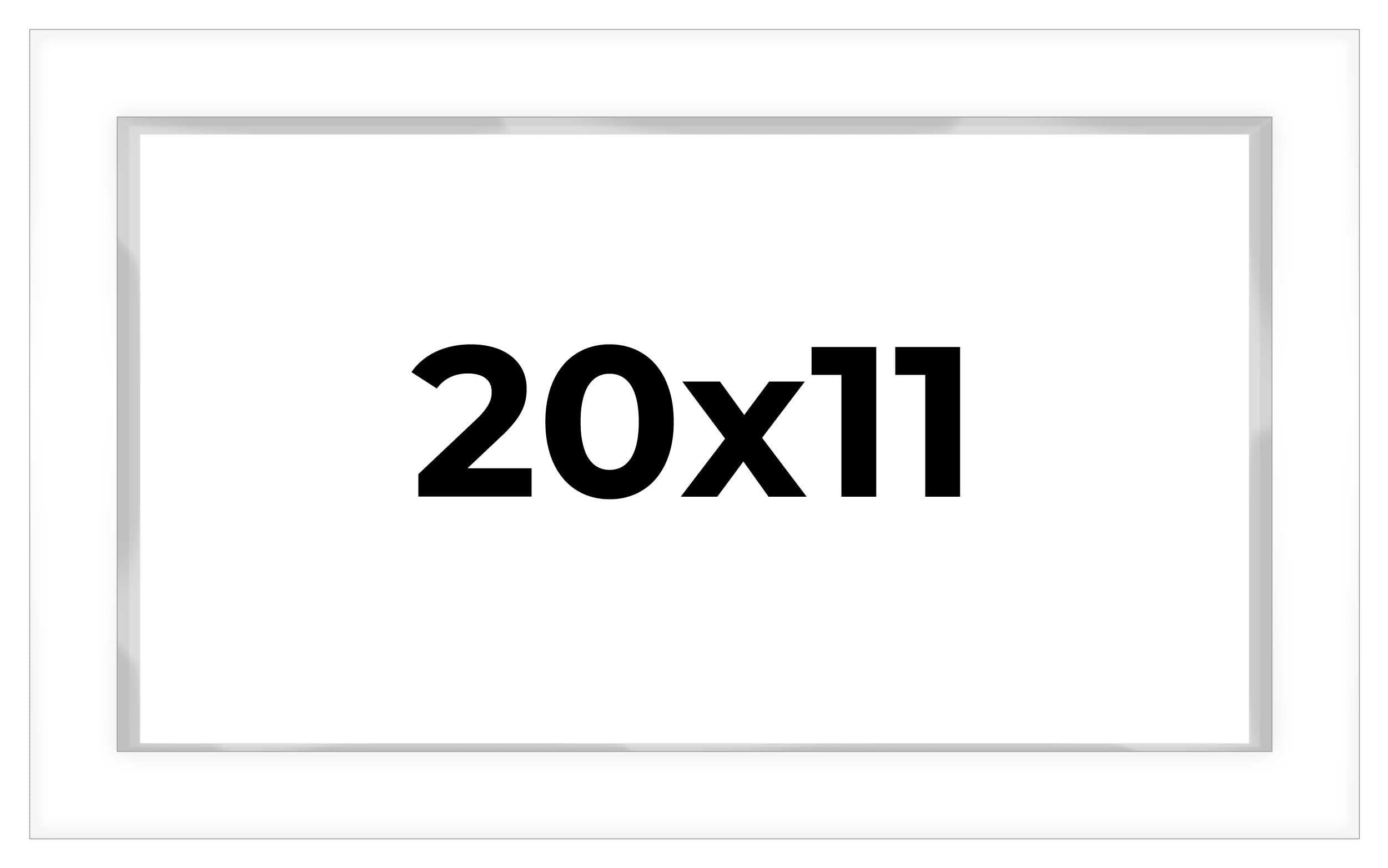 20x11 Shadow Box White Display Frame - 1 Inch Deep, 1.5 Inch Wide Moulding with Shatter-Resistant Acrylic Plexiglass | Acid-Free Foamboard Backing & Hanging Hardware Included | Perfect for Memorabilia, Photos, and 3D Art Displays