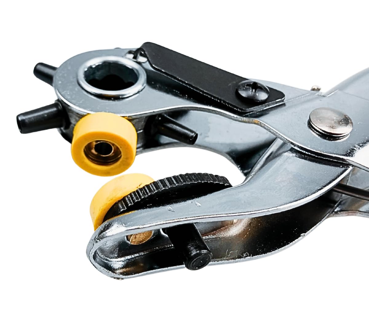 3-in-1 Multi-Function Pliers - 8.5 Inch (21.6 cm) Stainless Steel Hole Punch, Snap Tool & Eyelet Setter - Perfect for Leather Craft, DIY Projects, Plastic & Vinyl Fabric Repair - Ideal for Jewelry Making, Bag Repair & Shoe Making