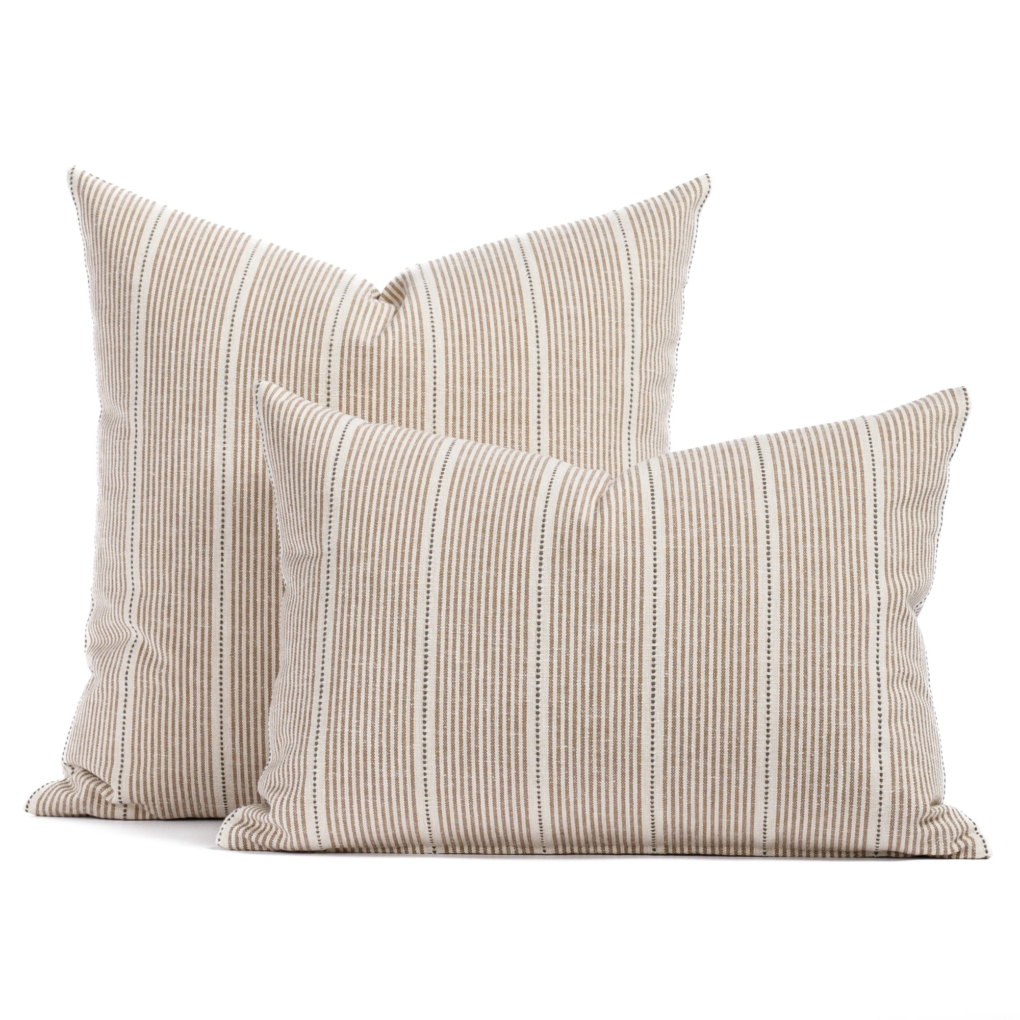 Harper Stripe 14x20 Lumbar Pillow for Couch & Bed - Coffee Brown Decorative Throw Pillow - Perfect for Living Room, Bedroom, and Home Decor