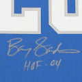 Barry Sanders Detroit Lions Autographed Mitchell & Ness Blue Authentic Jersey with HOF 04 Inscription - Signed NFL Football Jersey for Collectors & Fans - Perfect for Memorabilia Display, Sports Room Decor & Game Day Outfits
