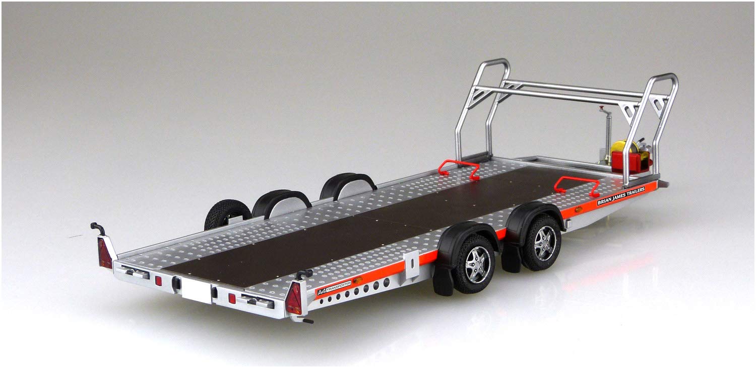 Aoshima Brian James Trailers A4 Transporter 1:24 Scale Diecast Model Car Kit - Perfect for Collectors, Hobbyists & DIY Enthusiasts