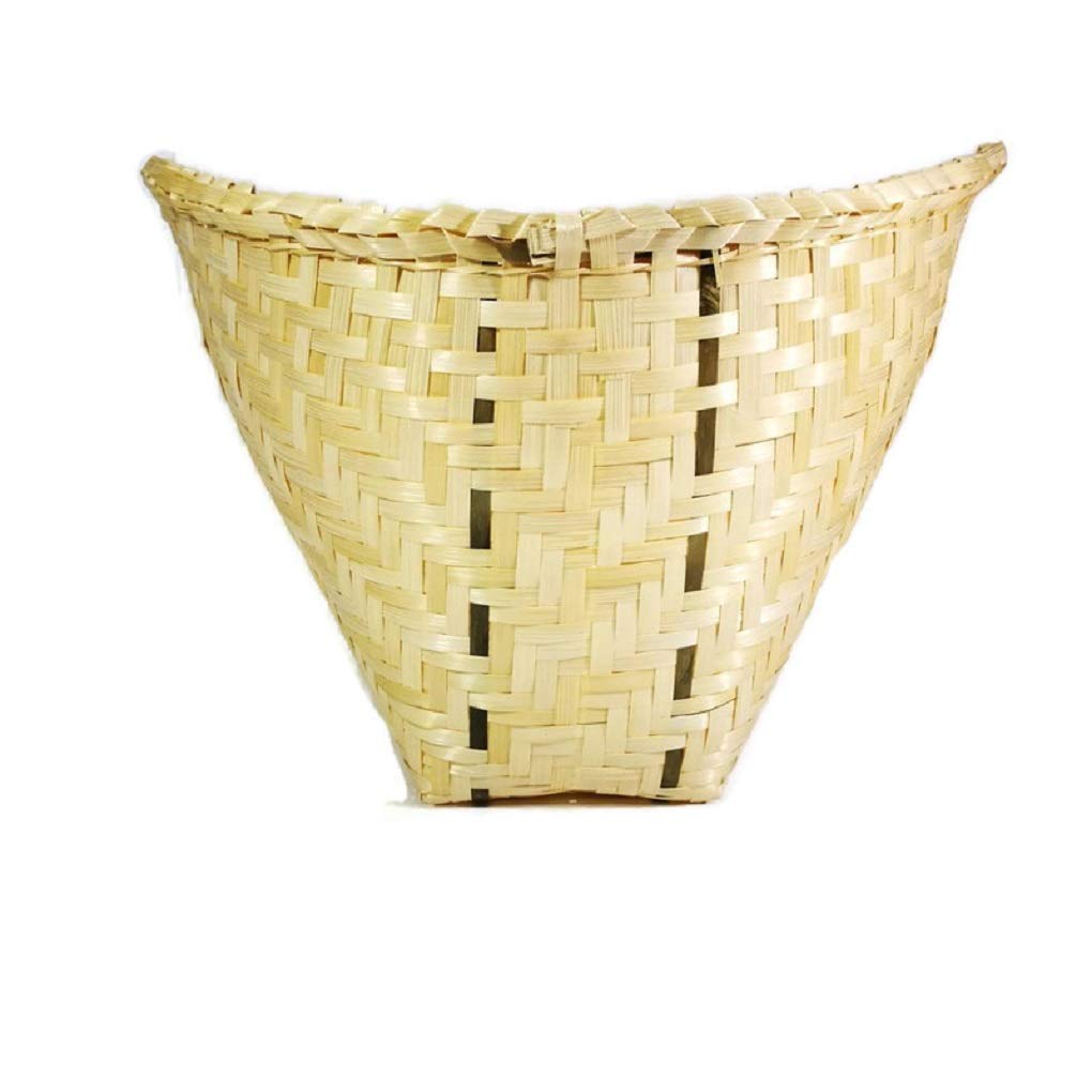 Large Bamboo Sticky Rice Steamer Basket - Natural Bamboo Cover for Cooking Rice, Dim Sum, Buns, Chicken & Fish - Perfect for Asian Cuisine, Kitchen & Restaurant Use