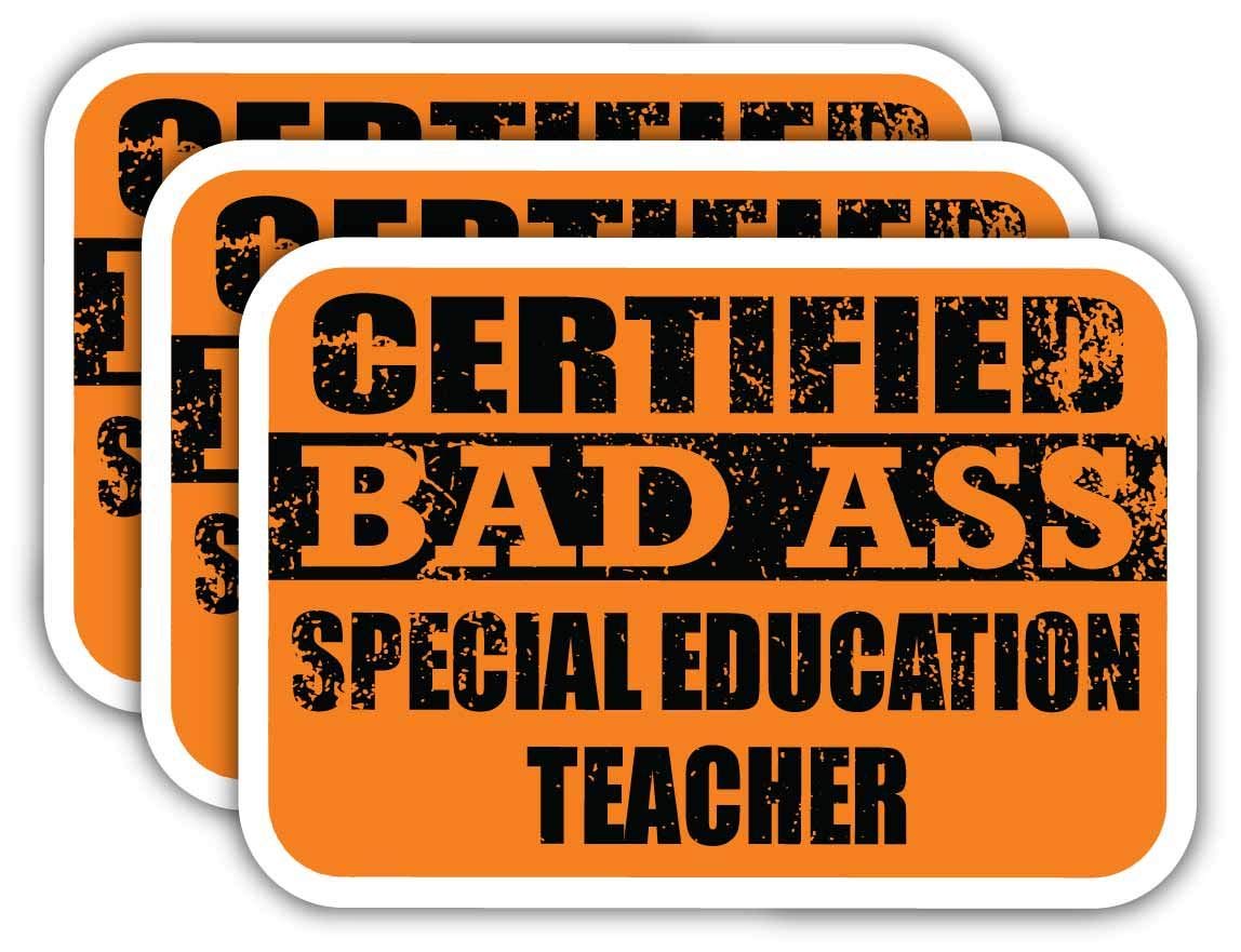 Certified Special Education Teacher Stickers - Funny Job Gift for Laptops, Cars & Hard Hats