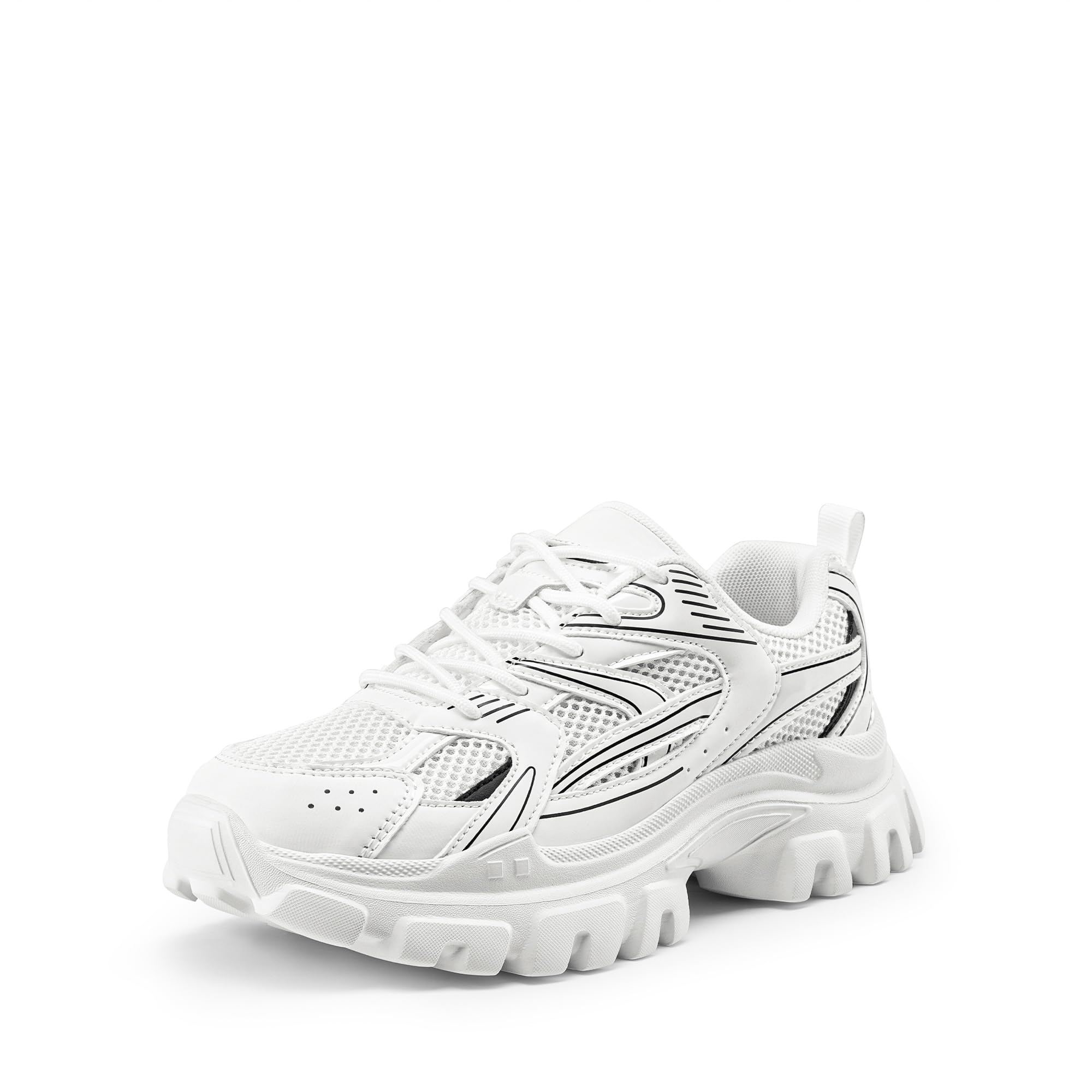 **DREAM PAIRS Women's Chunky Platform Sneakers - Y2K Retro Fashion Lace-Up Comfortable Walking Shoes for Casual Outfits & Street Style**    *(Perfect for Daily Wear, Shopping, Travel & Trendy Street Fashion Looks)*