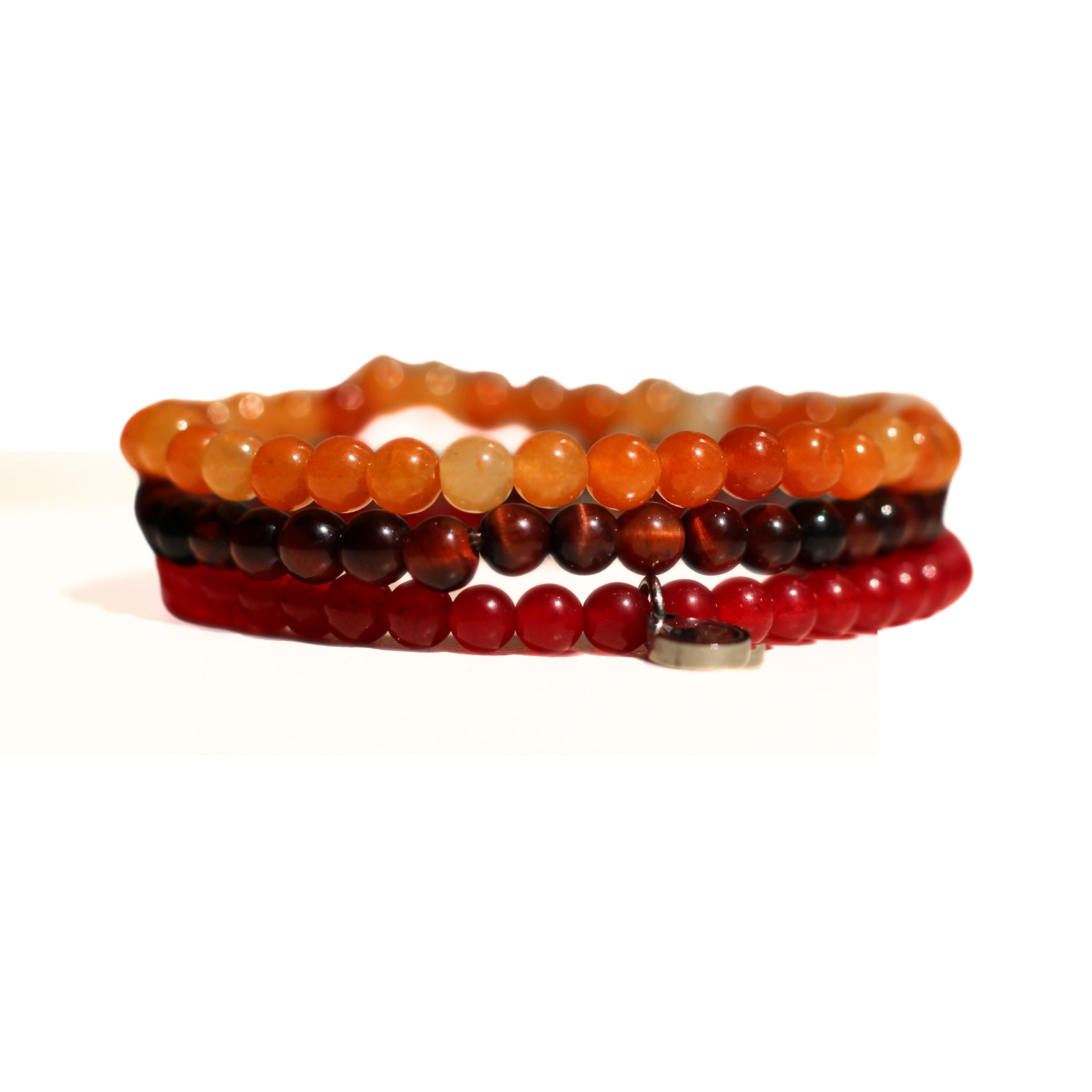 Sacral Chakra Healing Bracelet Set - Svadhisthana Energy Balancing Beaded Bracelet for Meditation, Yoga & Spiritual Wellness