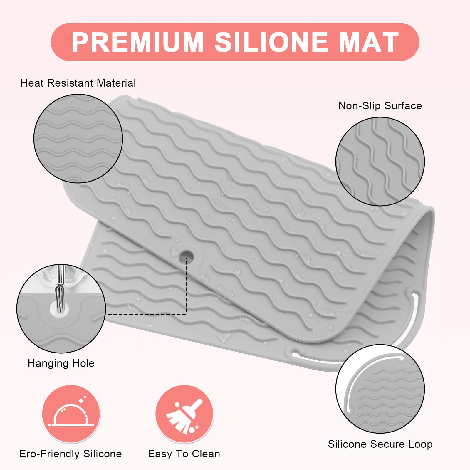 Plus Size Silicone Heat Resistant Mat (12
