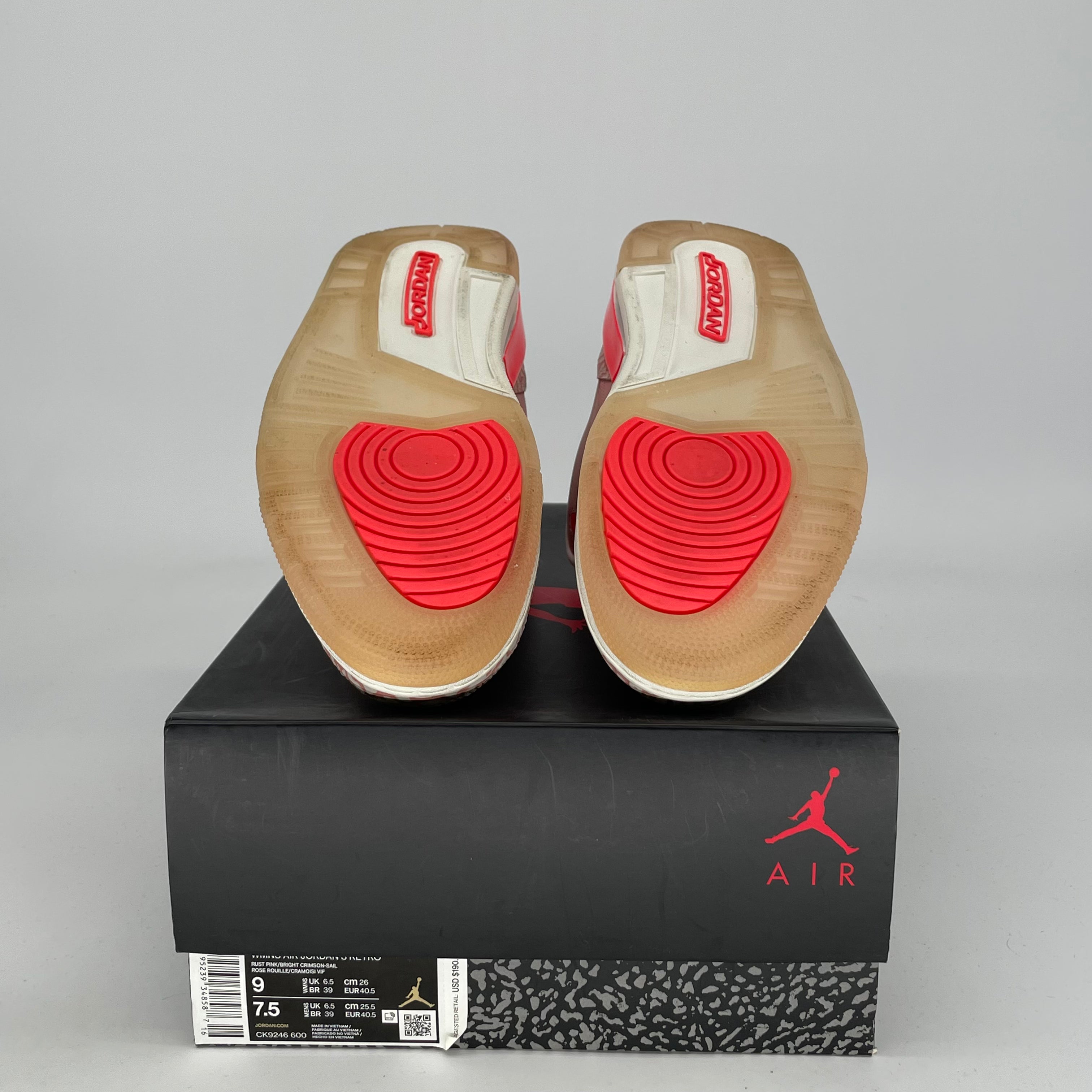 AIR JORDAN 3 Rust Pink Women's Shoes Size 7.5/9W - Style CK9246-600 | Retro Basketball Sneakers for Women, Casual Wear & Street Fashion