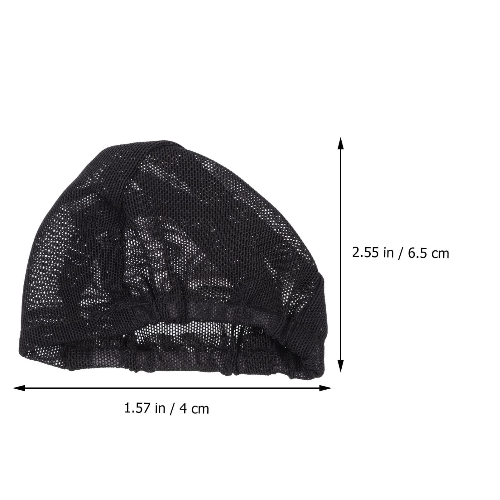 Stretchable Spandex Dome Wig Caps for Dolls - 2 Pack Black (6.5x4cm) - Perfect for Doll Hair Cover, Styling & Accessories - Great for Cosplay, Collectibles & DIY Projects
