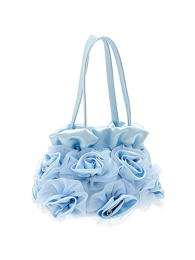 iGirlDress Elegant Satin Rose Purse for Flower Girls - Perfect for Weddings, Proms, and Special Occasions