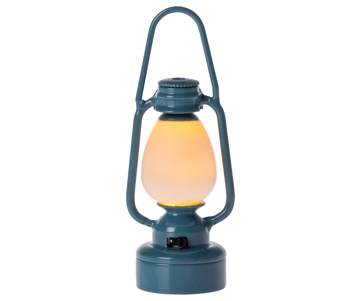 Vintage Blue Mouse Lantern - Rustic Home Decor, Outdoor Camping Light, Garden Party Lighting, Perfect for Patio, Backyard, and Indoor Decoration