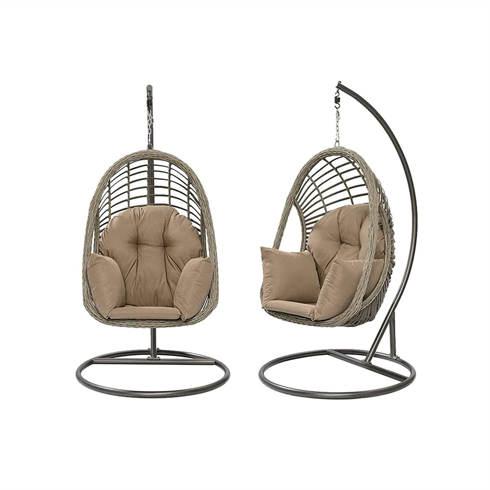 Outdoor Hanging Swing Chair - Wicker Hammock Chair for Garden, Balcony & Patio - 48.4×40.5×74.0 Inch Hanging Basket Chair - Perfect for Relaxing, Lounging & Rocking - Garden Furniture & Decor Accessories