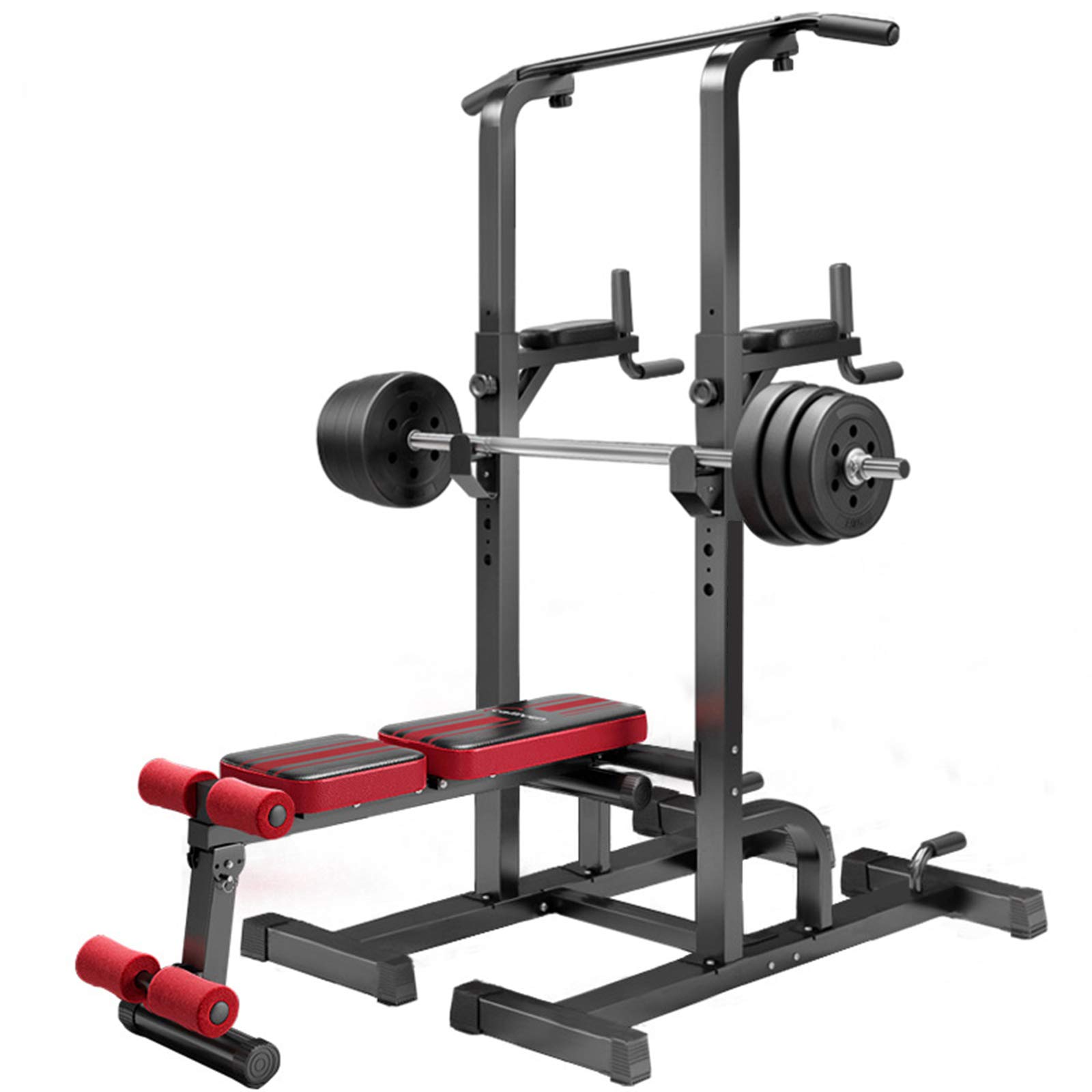Heavy-Duty Power Tower with Pull-Up Bar & Dip Station - Multifunctional Home Gym Equipment for Strength Training, Bench Press & Full-Body Workouts - Perfect for Home Fitness & Garage Gym Setup