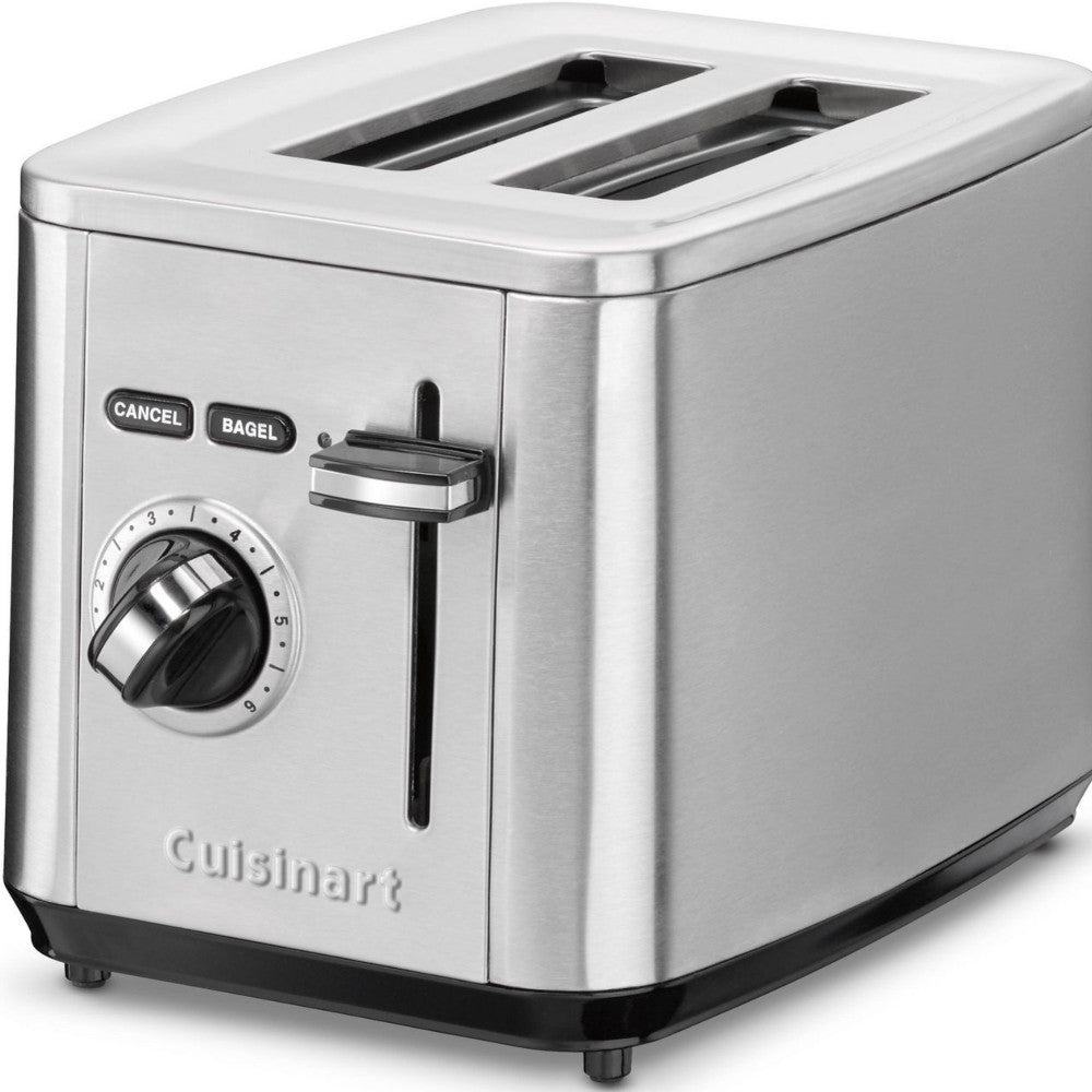 Refurbished Cuisinart CPT-12 2-Slice Stainless Steel Toaster with Warranty - Perfect for Breakfast, Office, or Dorm Room Use