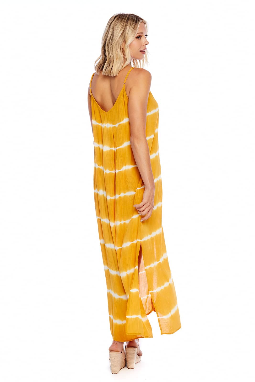 Mud Pie Women's Sleeveless Maxi Dress - Flowy Summer Beach Dress for Vacation, Party & Casual Wear