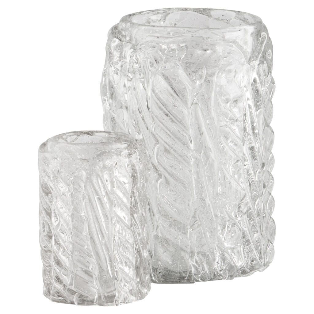 Cyan Design 11490 Clear Glass Vase - Small Modern Home Decor for Flowers, Centerpiece, Wedding & Living Room Decorations