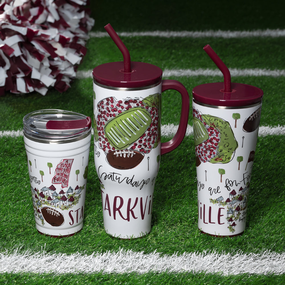 24oz Saturdays in Starkville Party Cup - Insulated Stainless Steel Tumbler for Tailgating, BBQs & Outdoor Events